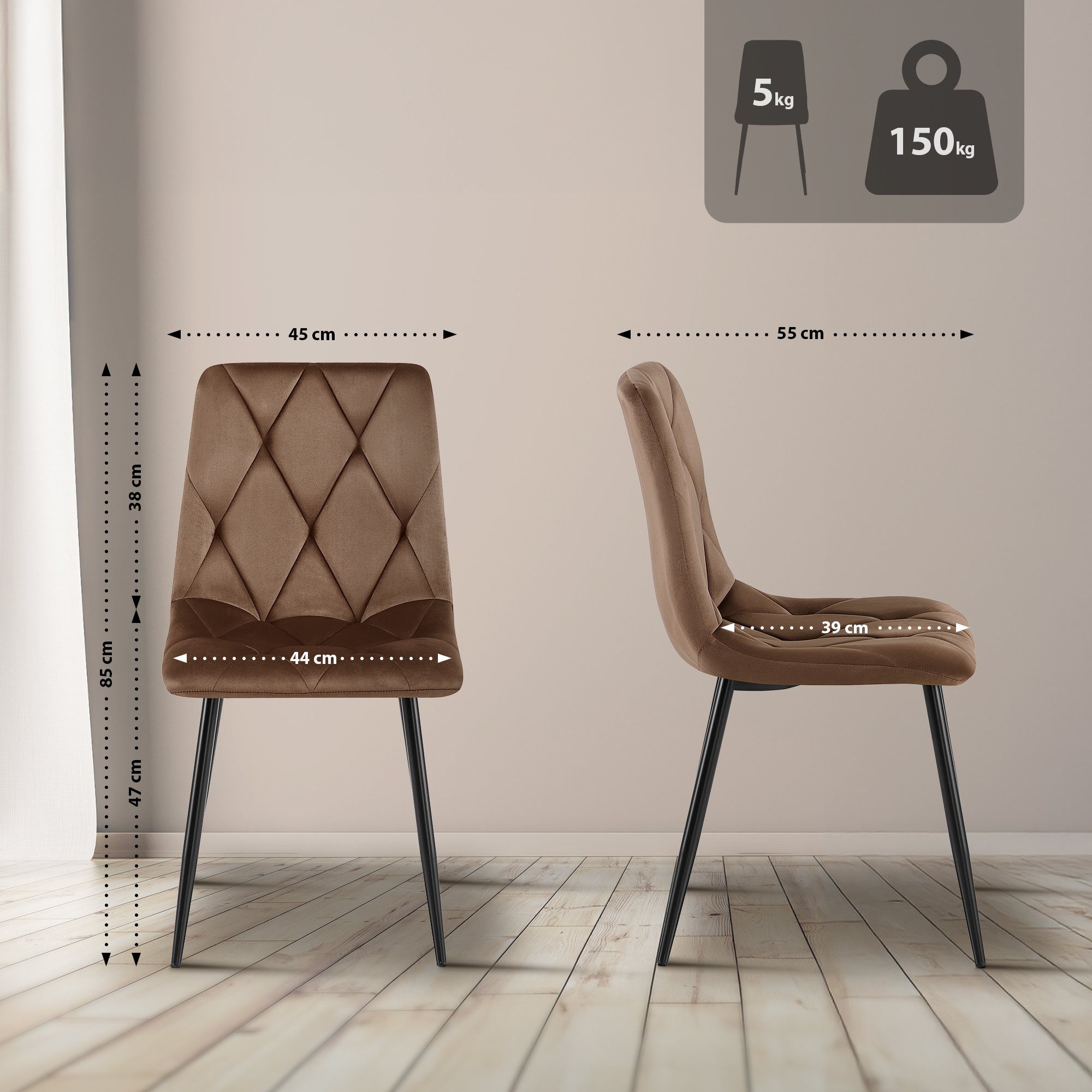 CLP Esszimmerstuhl Clairton (2er Set), mit günstig online kaufen