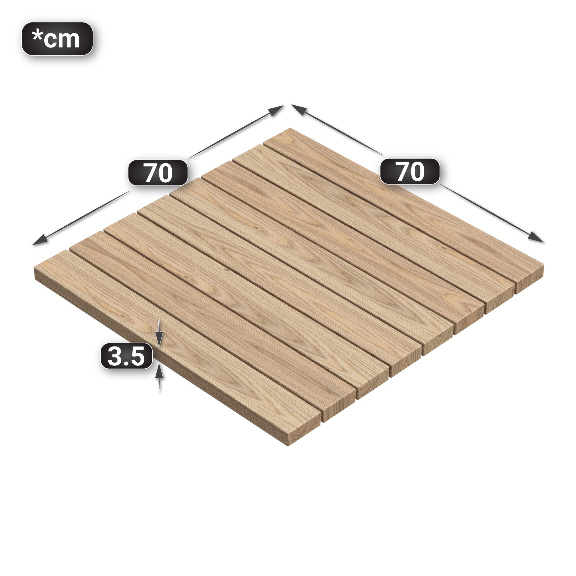 GGMMÖBEL Tischplatte TEAK