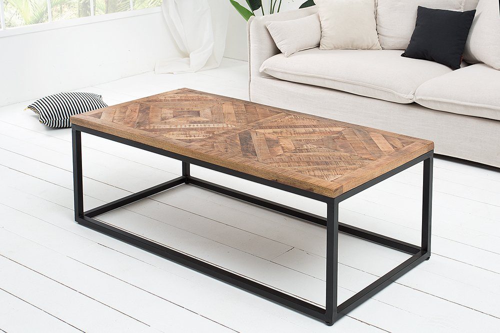 riess-ambiente Couchtisch INFINITY HOME 100cm natur, Wohnzimmer · Massivholz · eckig · Industrial · Metall – Bild 4 von 5