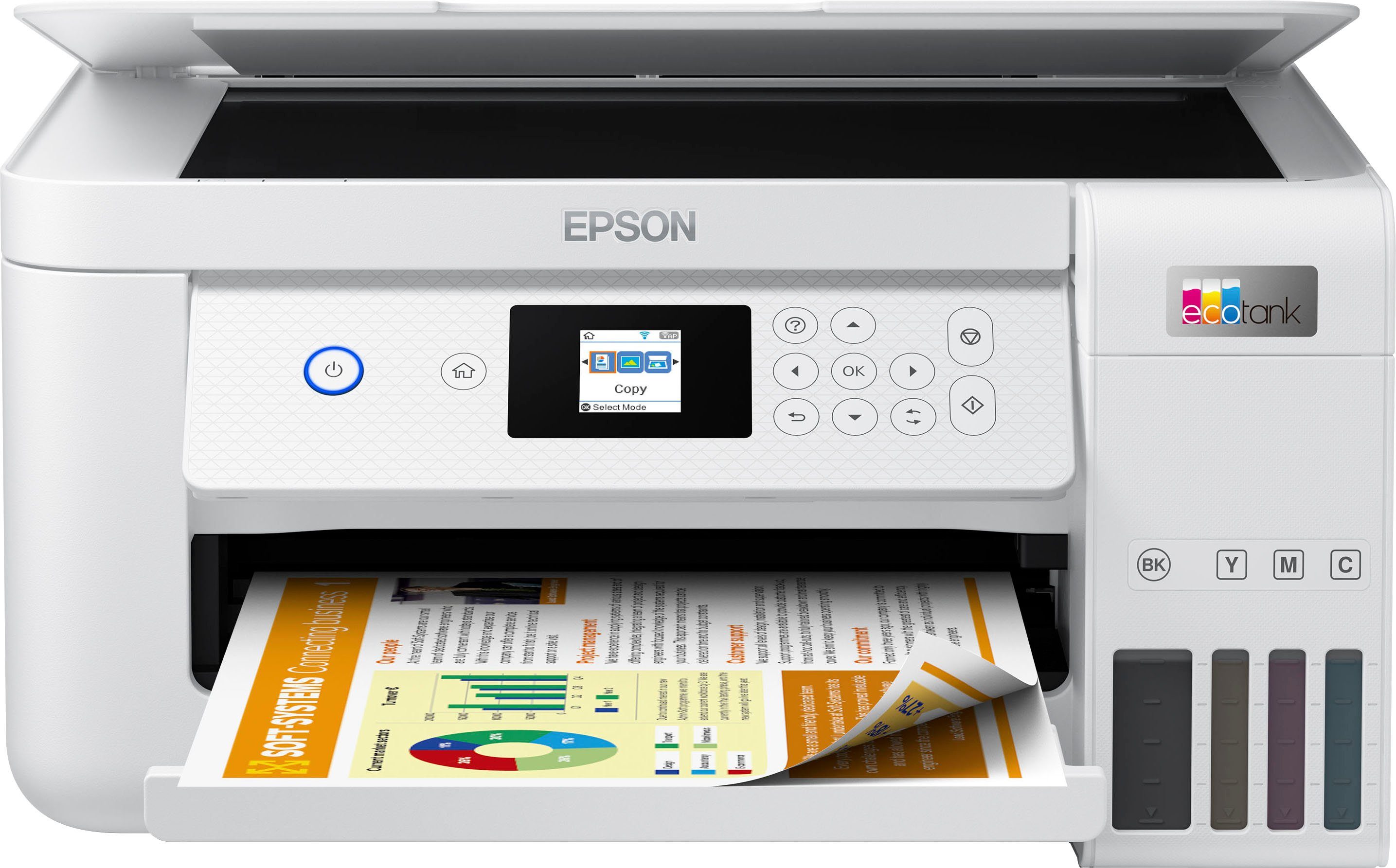 Jetzt supergünstig per Versand bestellen Epson EcoTank ET-2856 Tintenstrahldrucker, (WLAN (Seiten/Minuten s/w): Direct), 33 Wi-Fi (Wi-Fi), in Druckgeschwindigkeit