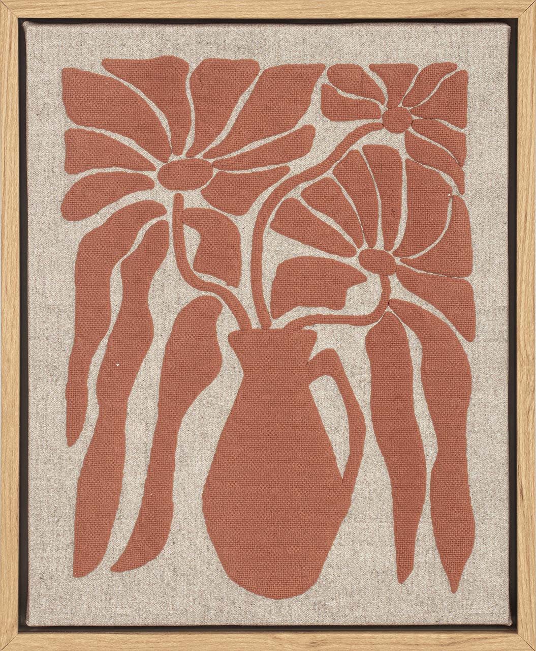 ArtUniverse Gemälde Leinwandbild Red Flower Nap Wandbild 18 x 22 cm, Naturmotiv