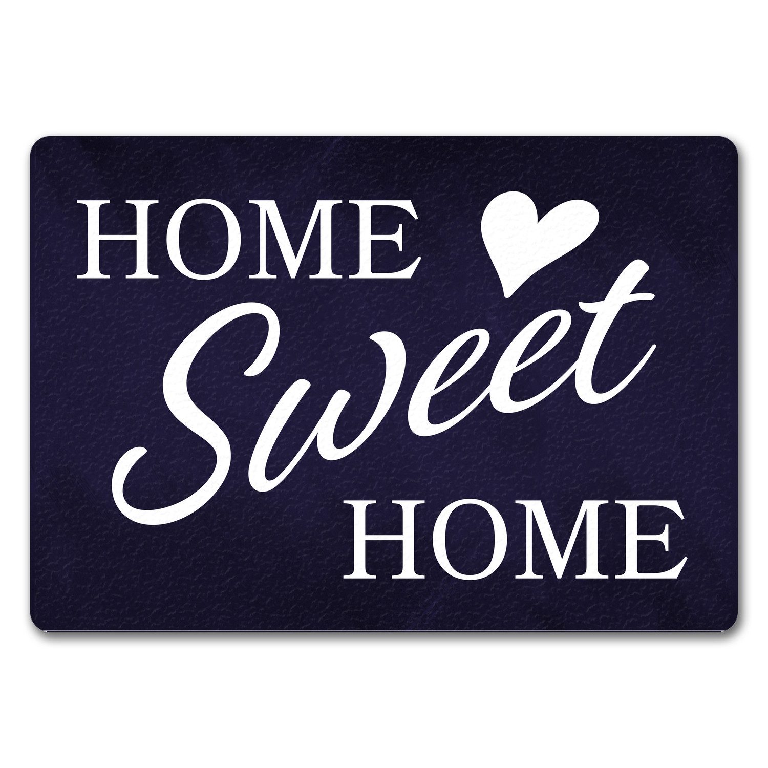 Fußmatte Home Sweet Fußmatte mit eleganter Aufschrift auf indigofarbenem, speecheese