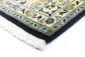 Wollteppich Keshan Teppich handgeknüpft dunkelblau, morgenland, rechteckig, Höhe: 7 mm