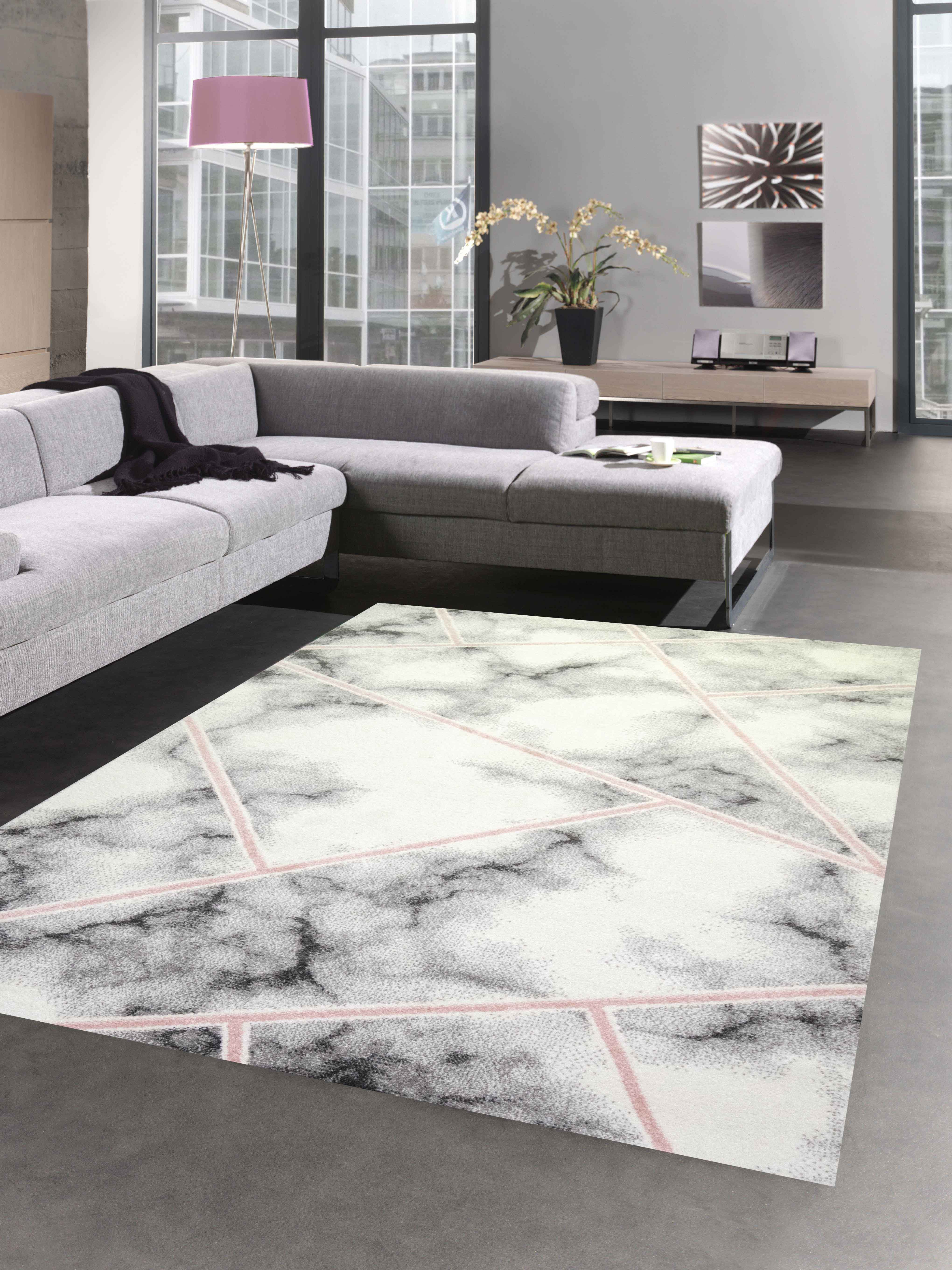 Carpetia Teppich Teppich Marmor Design Wohnzimmer günstig online kaufen