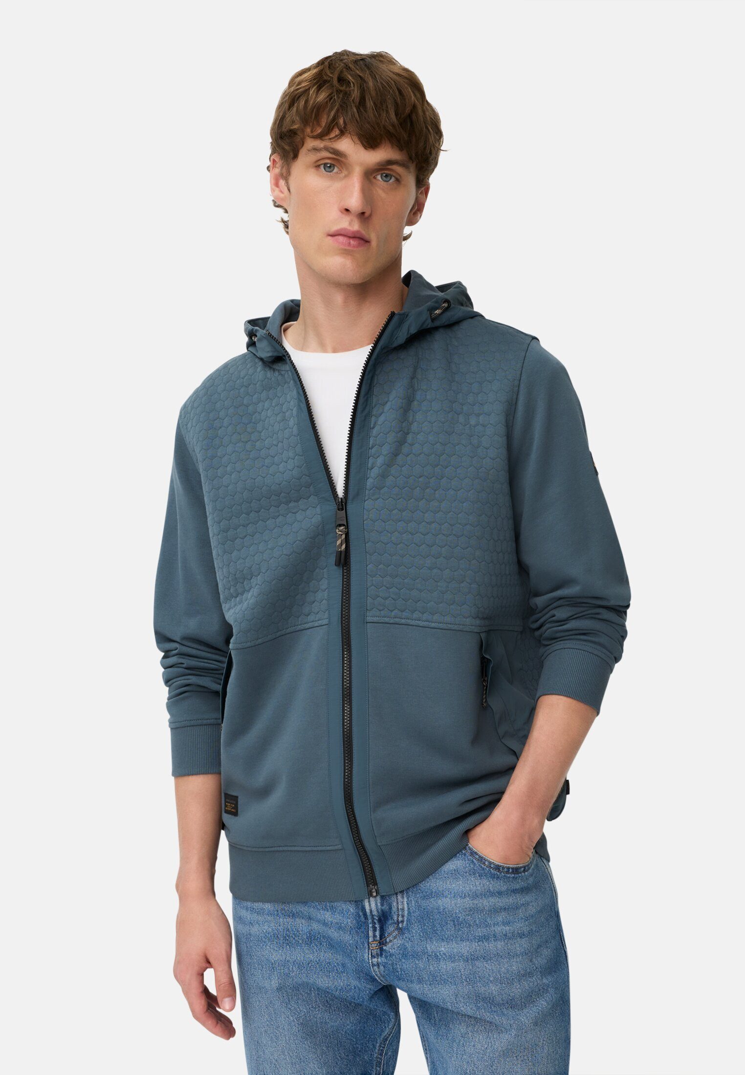 camel active Sweatjacke mit Kapuze Langarm Kapuze