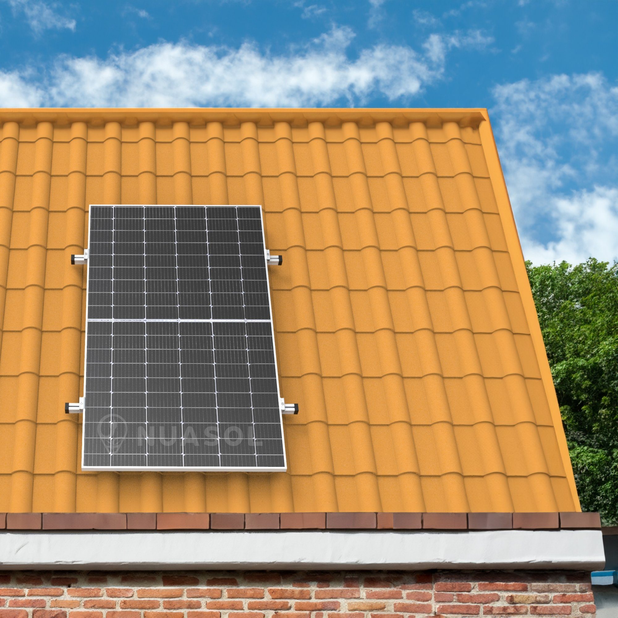 NuaSol Solarmodul-Halterung Ziegeldach Photovoltaik Befestigung, (für 1 Solarmodule) – Bild 2 von 5