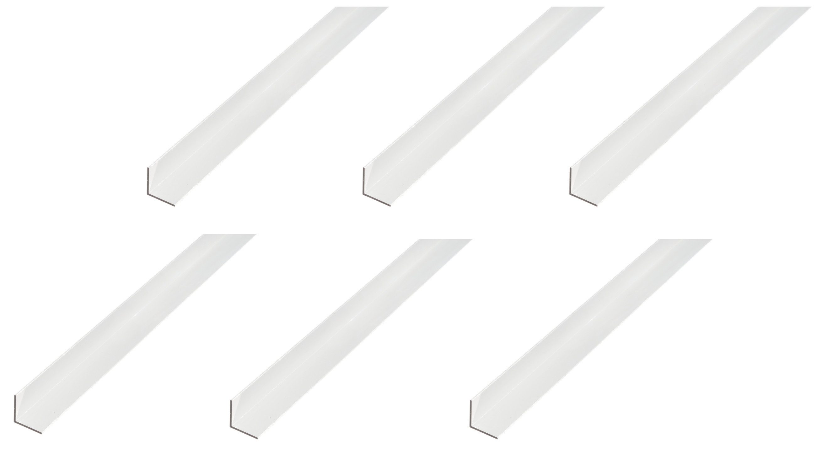 Alberts Profil (6-St), Alberts Winkelprofil im Bundle, Aluminium, silberfarbig eloxiert, Läng