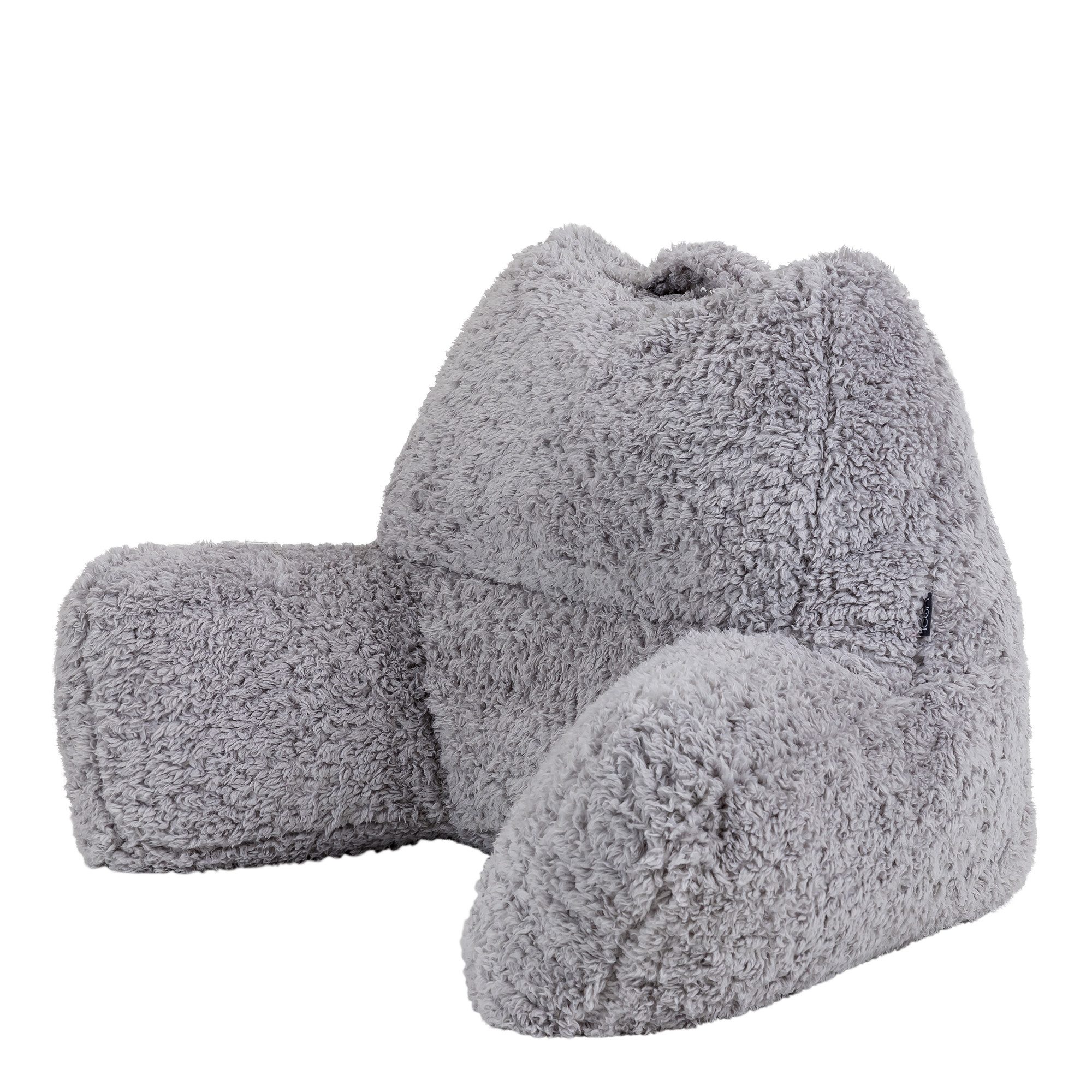 icon Stützkissen Rückenlehne Lesekissen „Teddybär“, Flauschig mit Sitzsack Füllung