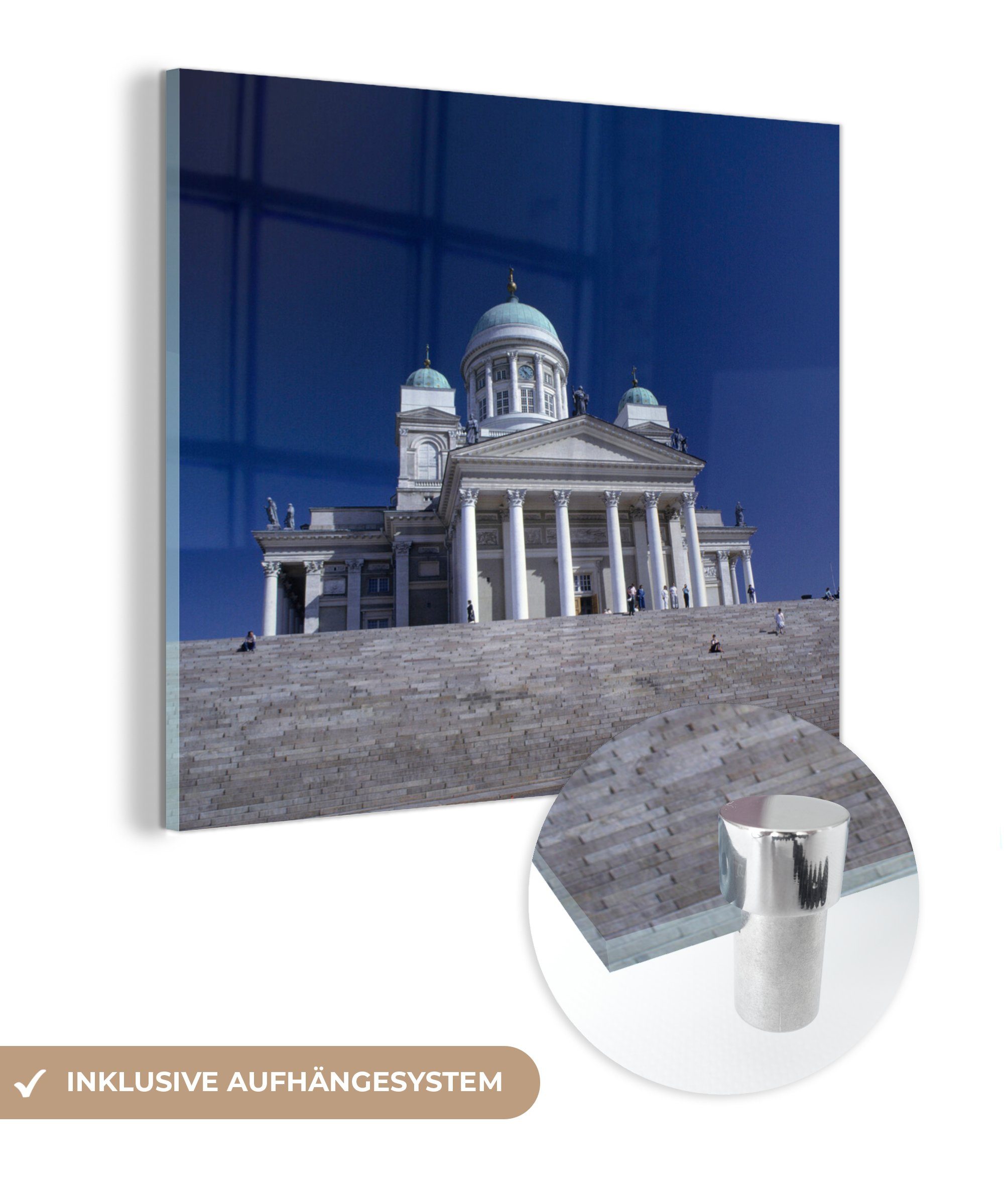 - Helsinki, - (1 Kathedrale Glas - Foto Glasbilder Bilder auf Acrylglasbild Glas auf Wanddekoration St), MuchoWow von Wandbild