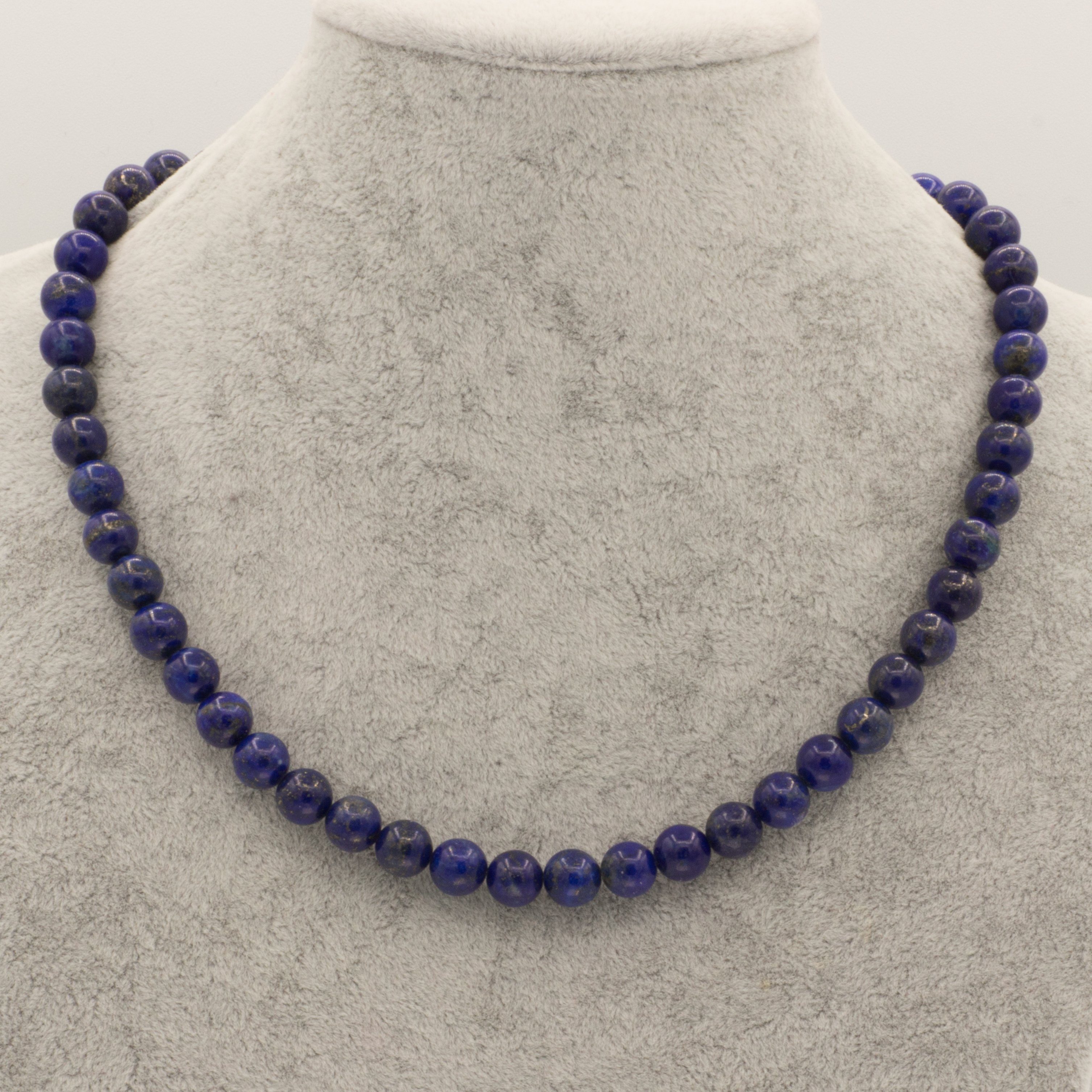 Bella Carina Perlenkette Kette mit hochwertigen Lapislazuli Perlen 8 mm Dur günstig online kaufen