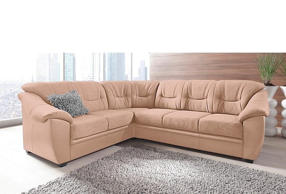 sit&more Ecksofa "Savona L-Form, B: 262 cm" optional Bettfunktion, Federker günstig online kaufen