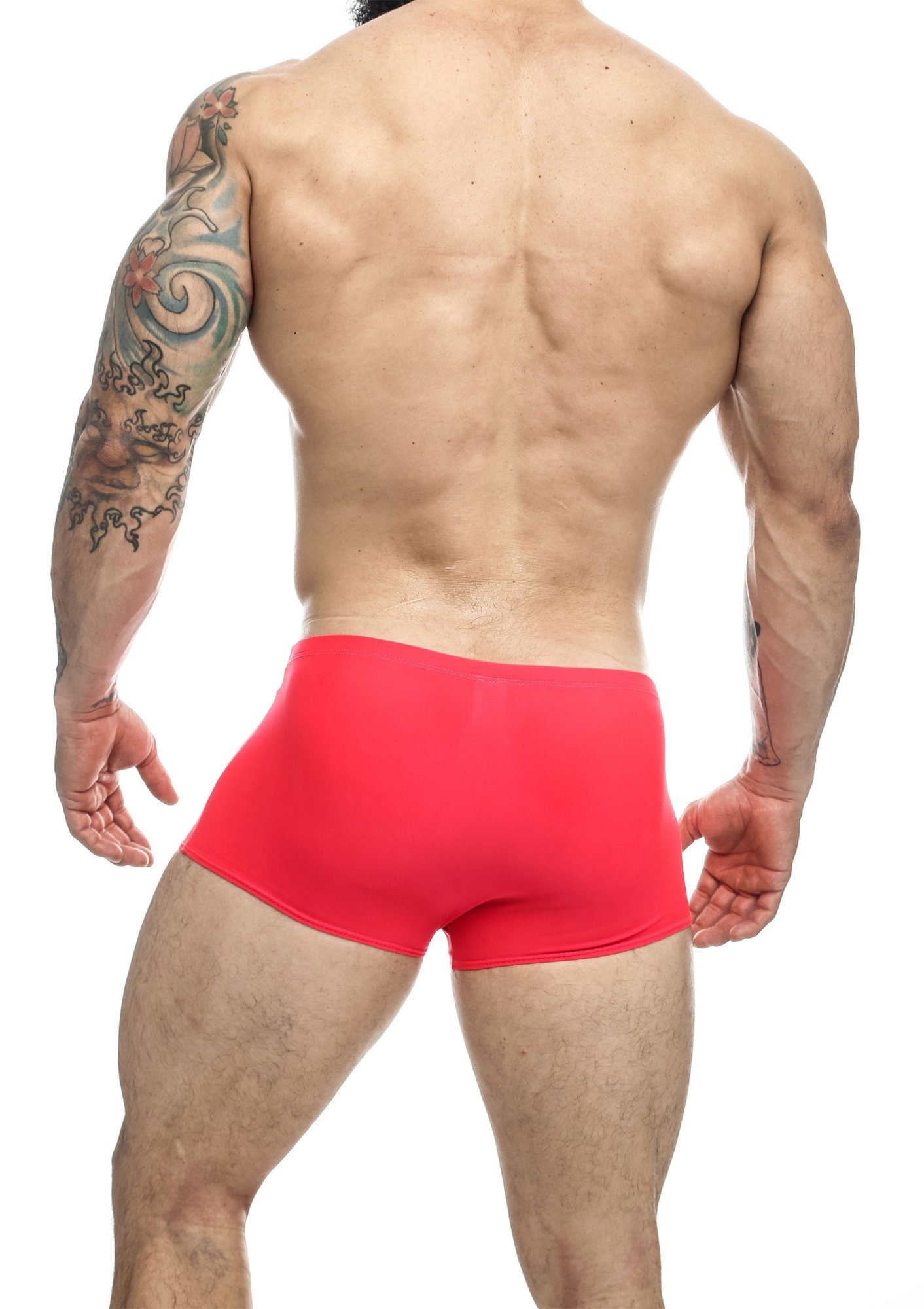 Justin + Simon Boxershorts Classic Boxershorts - neon rot (1-St) Badeshorts