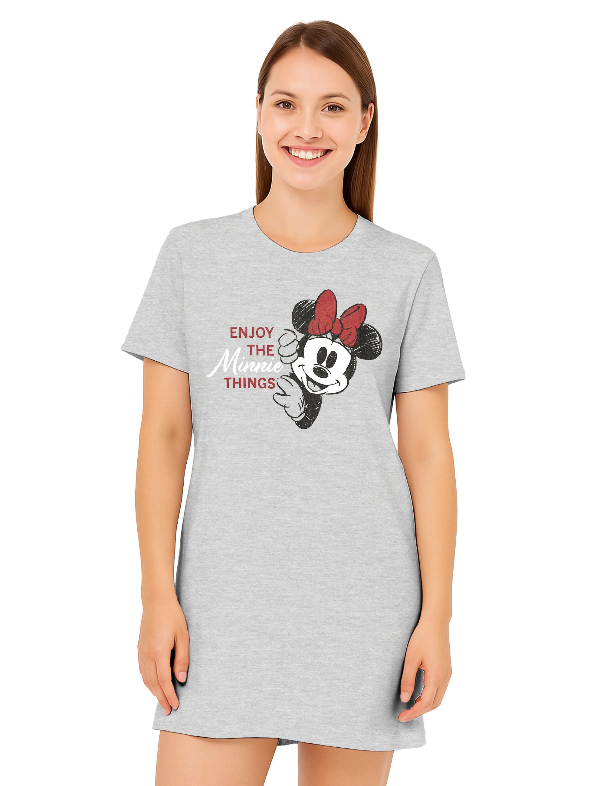 United Labels® Nachthemd Disney Minnie Mouse Nachthemd Schlafshirt Pyjama Kurzarm Oberteil