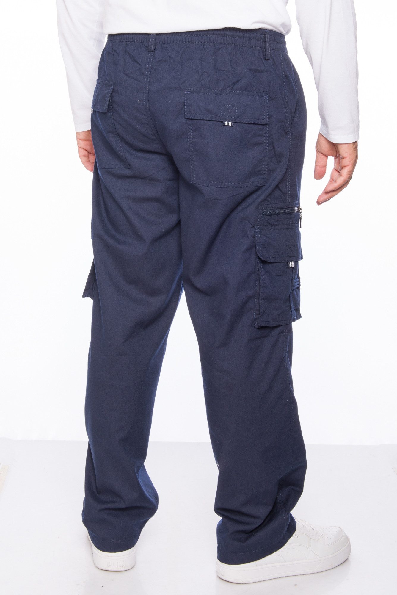 Kendindza Collection Cargohose Herren Cargohose Dehnbund Arbeitshose Rangerhose Cargo Hose Männer Gummibund elastisch, 6 Taschen – Bild 4 von 4