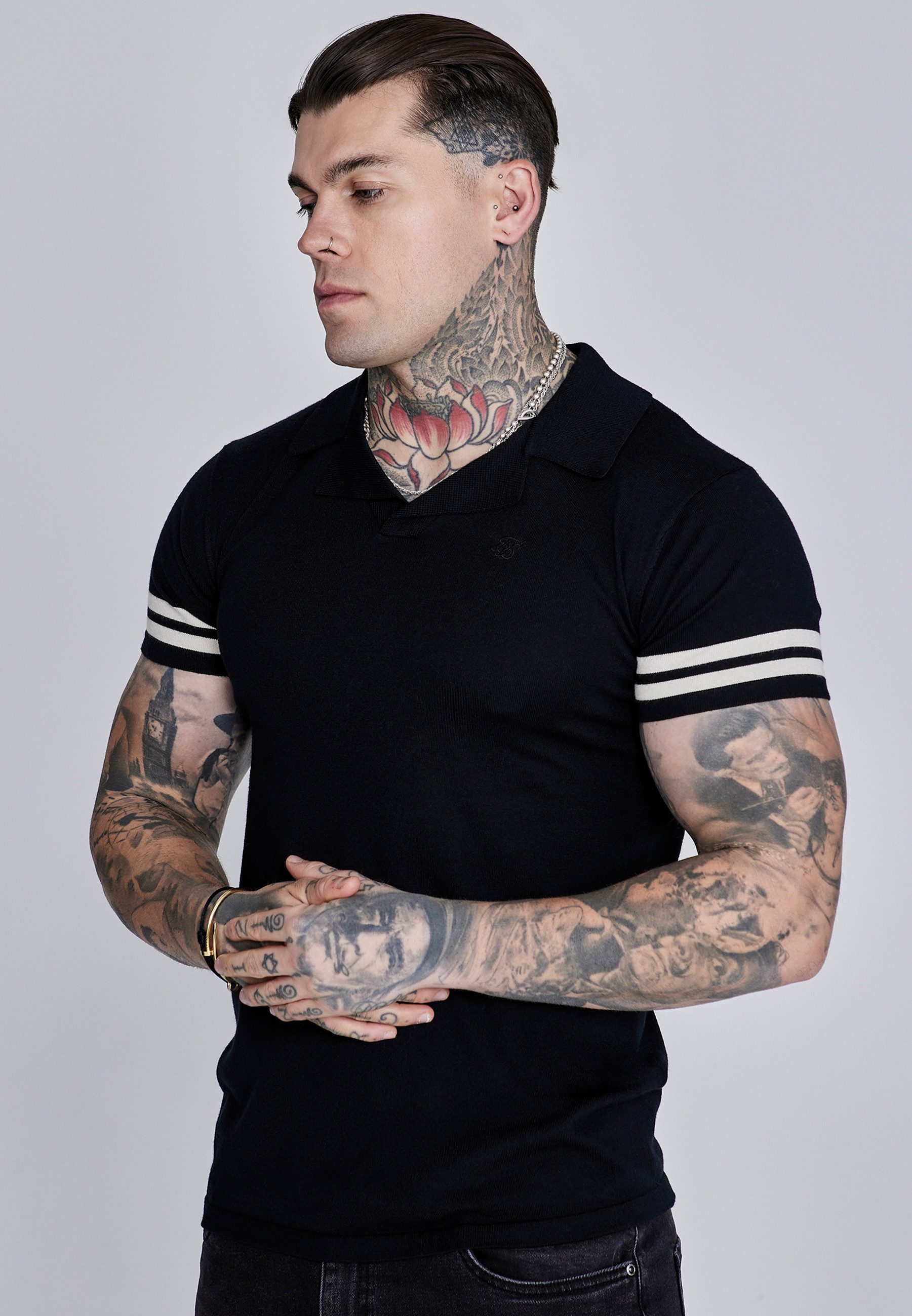 Siksilk Poloshirt SikSilk Herren Tournament Revere Polo T-Shirt