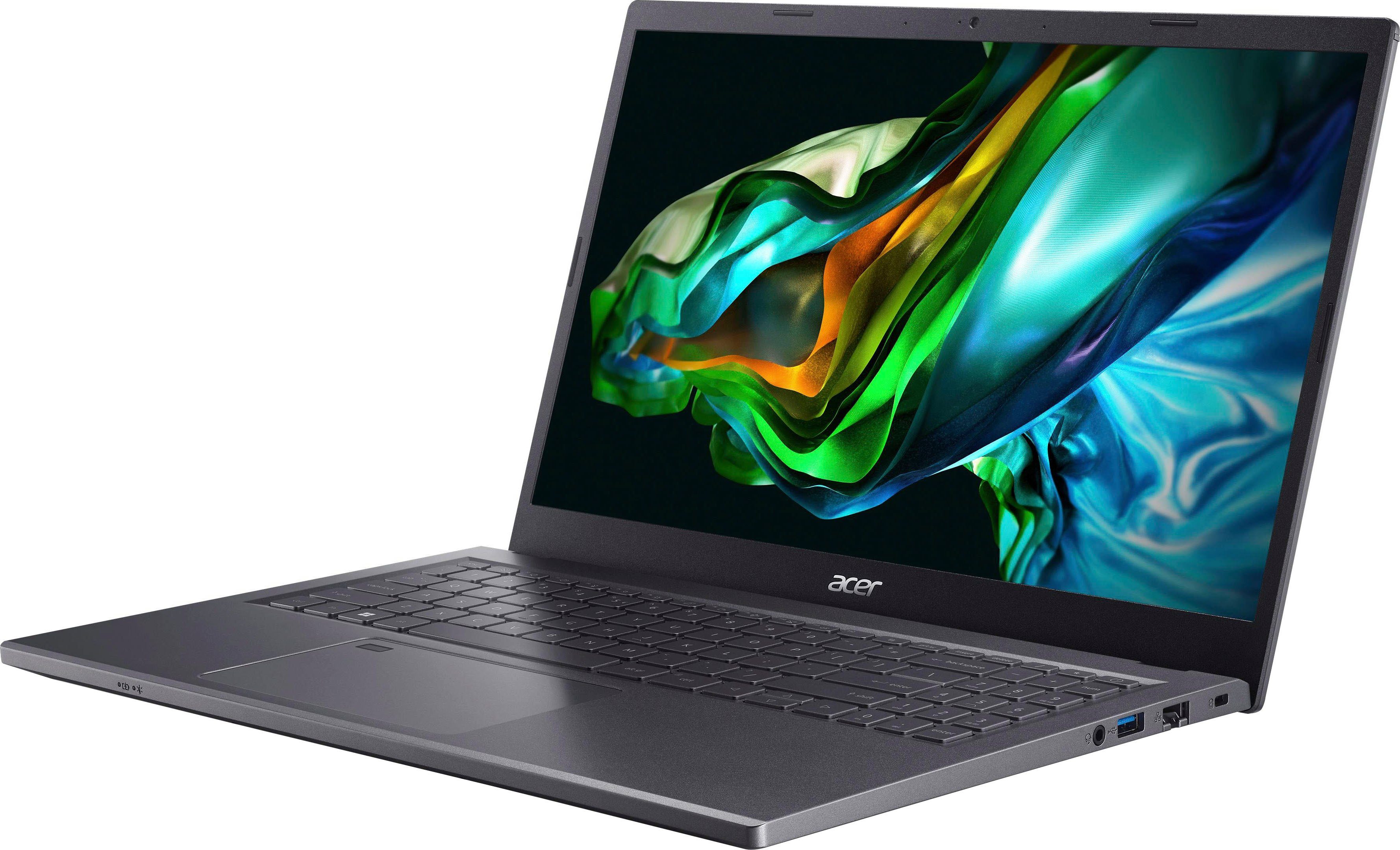 SSD) Notebook Intel Aspire i7 Zoll, (39,62 cm/15,6 5 A515-58M-77G1 Acer Iris 1000 Core GB 1355U, Xe Graphics,