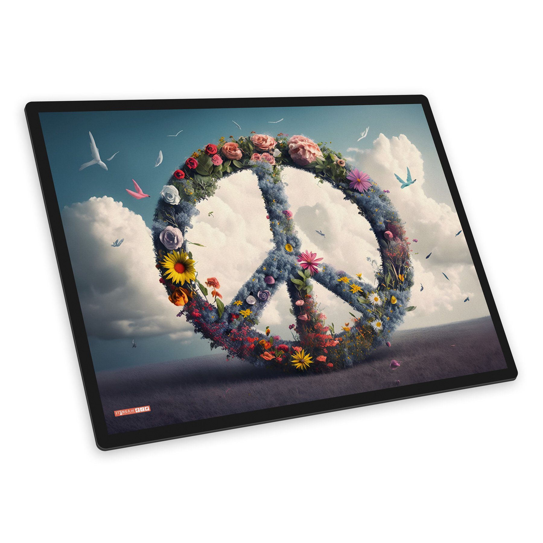 itenga Schreibtischunterlage itenga Schreibunterlage Motiv Peace