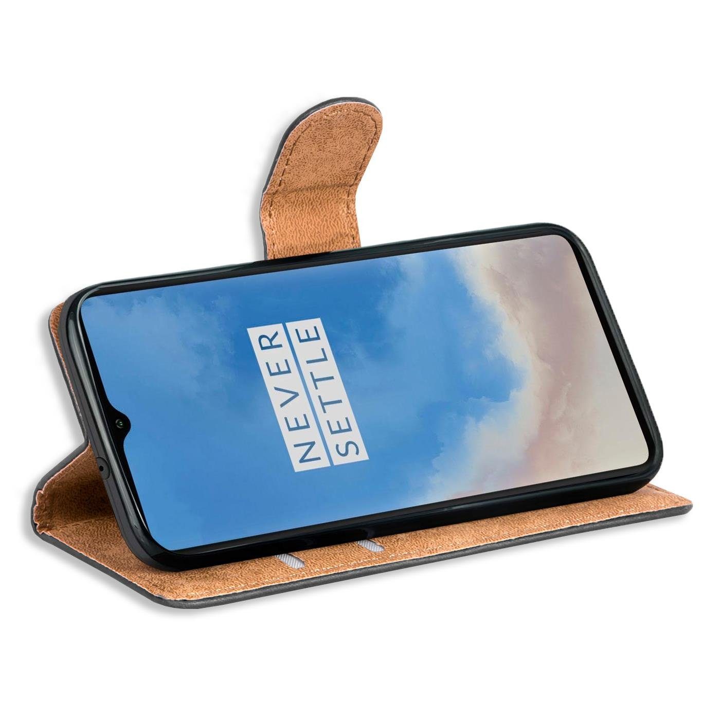 CoolGadget Handyhülle Wallet Klapp Tasche Book Case für OnePlus 7T 6,55 Zoll, Hülle Klapphülle Flip Cover Etui Schutzhülle