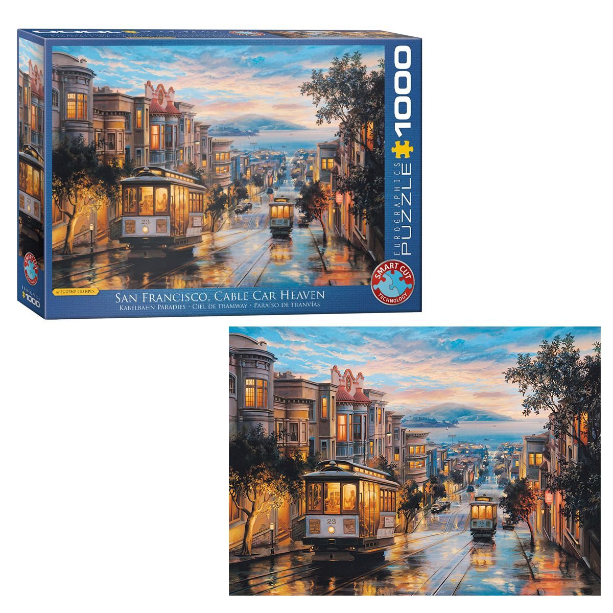 EUROGRAPHICS Puzzle Puzzle San Francisco Kabelbahn 1000 Teile, Puzzleteile