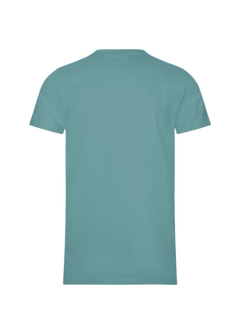 Trigema T-Shirt TRIGEMA Slim T-Shirt Baumwolle Fit DELUXE aus seegras
