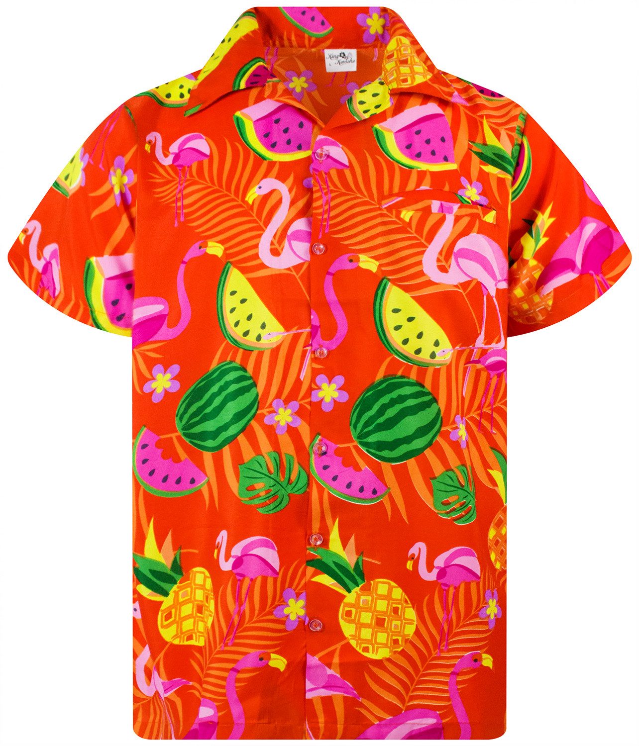 King Kameha Hawaiihemd Flamingo Melone Übergrößen günstig online kaufen