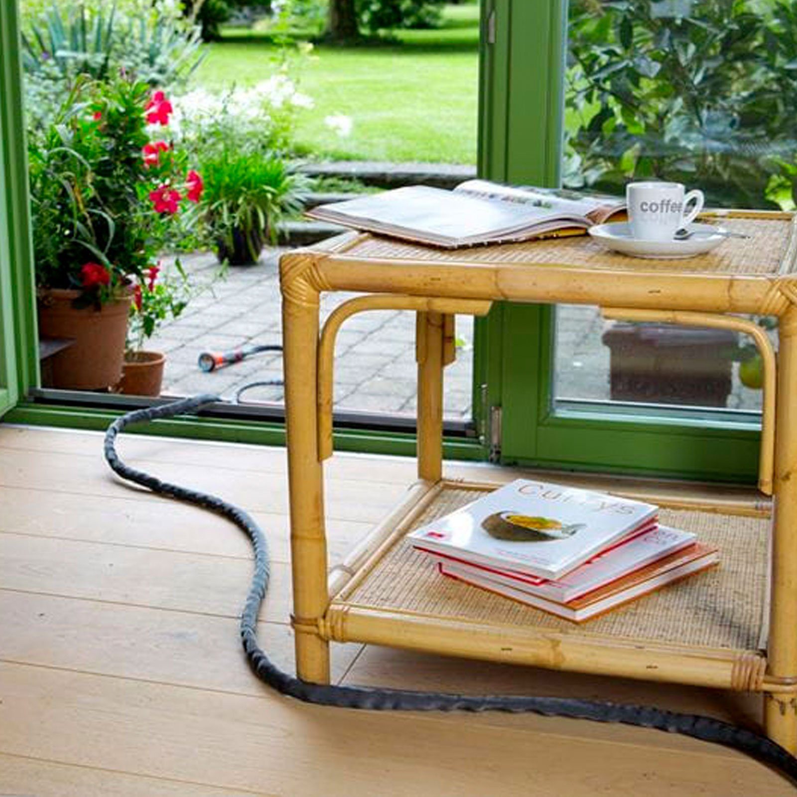 GARDENA Gartenschlauch Gardena Textilschlauch Liano Set 10 m 18427-32 mit Spritze Wasserstopp