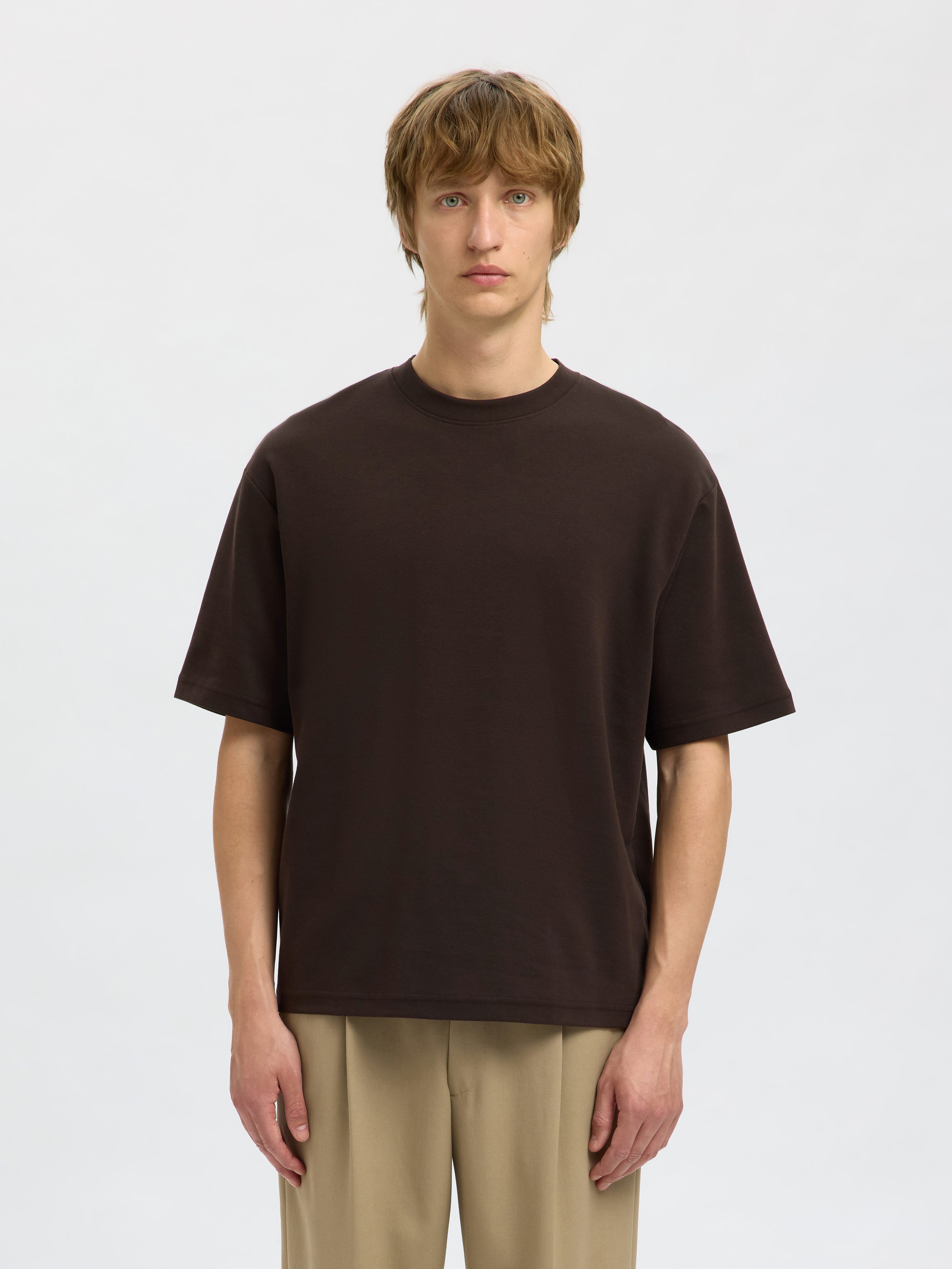 Selected Rundhalsshirt SLHLOOSEOSCAR SS O-NECK TEE NOOS günstig online kaufen