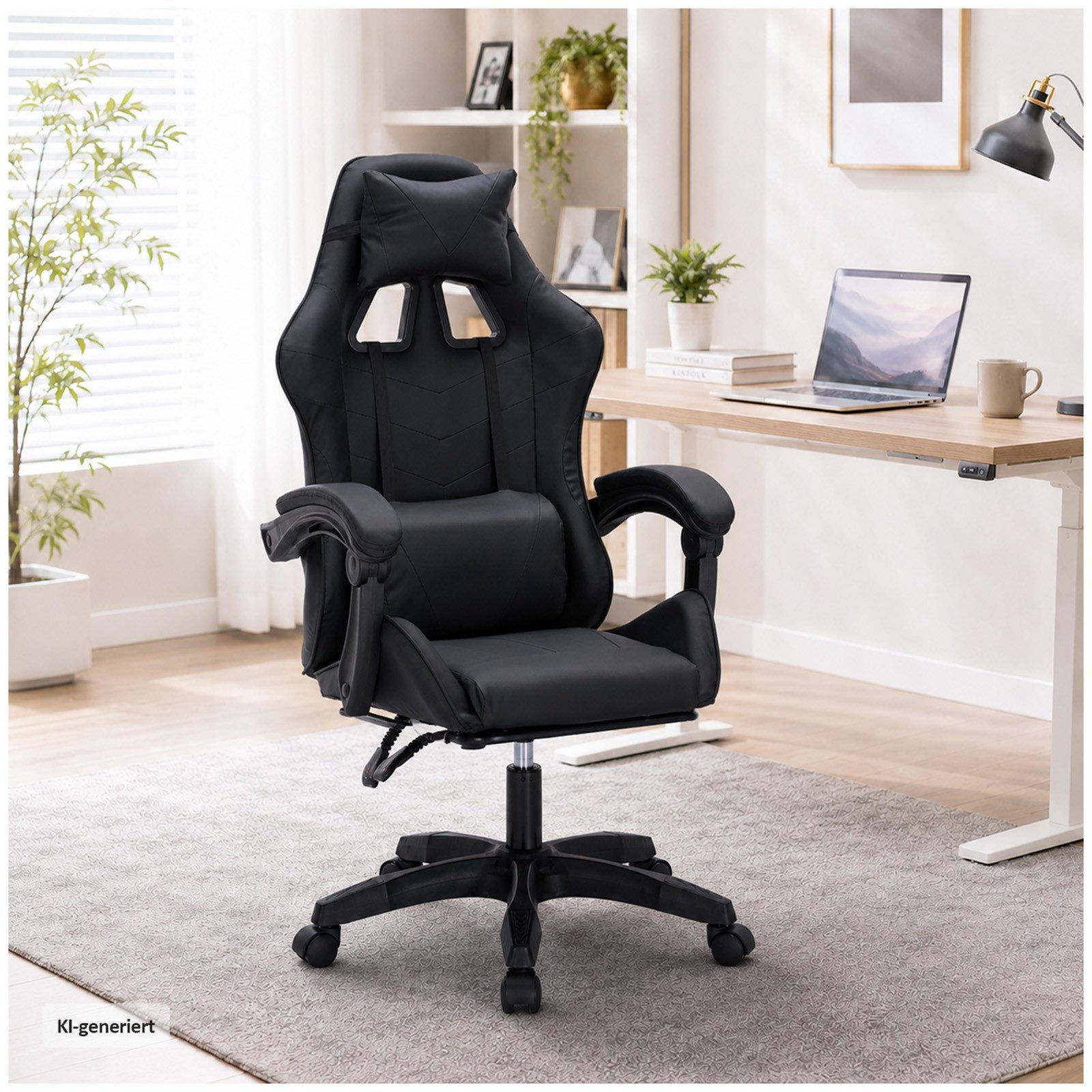 HTI-Living Drehstuhl Gaming Stuhl Krit Eco Schwarz (Stück, 1 St), Bürostuhl Drehstuhl Gamingstuhl Schreibtischstuhl