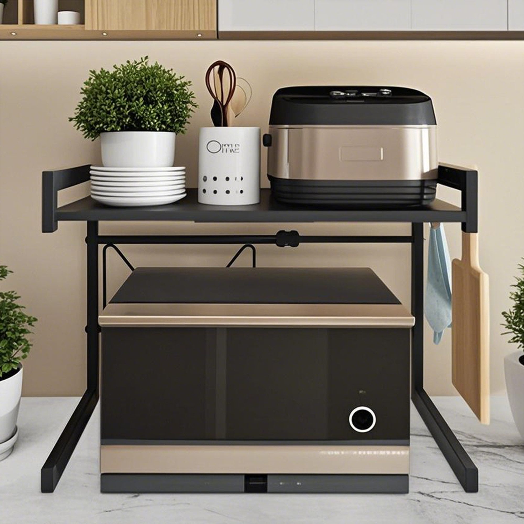 YINDN Küchenregal 36-57cm Ausziehbarer Mikrowellenregal mit günstig online kaufen