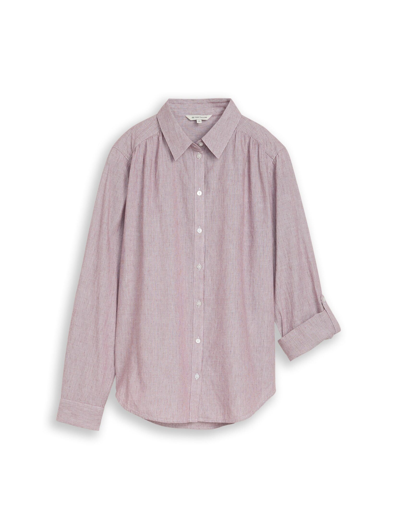 TOM TAILOR Langarmbluse Blusen & Shirts Hemdbluse mit Turn-up-Funktion