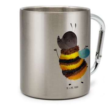 Mr. & Mrs. Panda Tasse Hummel flauschig - Transparent - Geschenk, Tiermotive, lustige Sprüch, Edelstahl, Robust & Isolierend