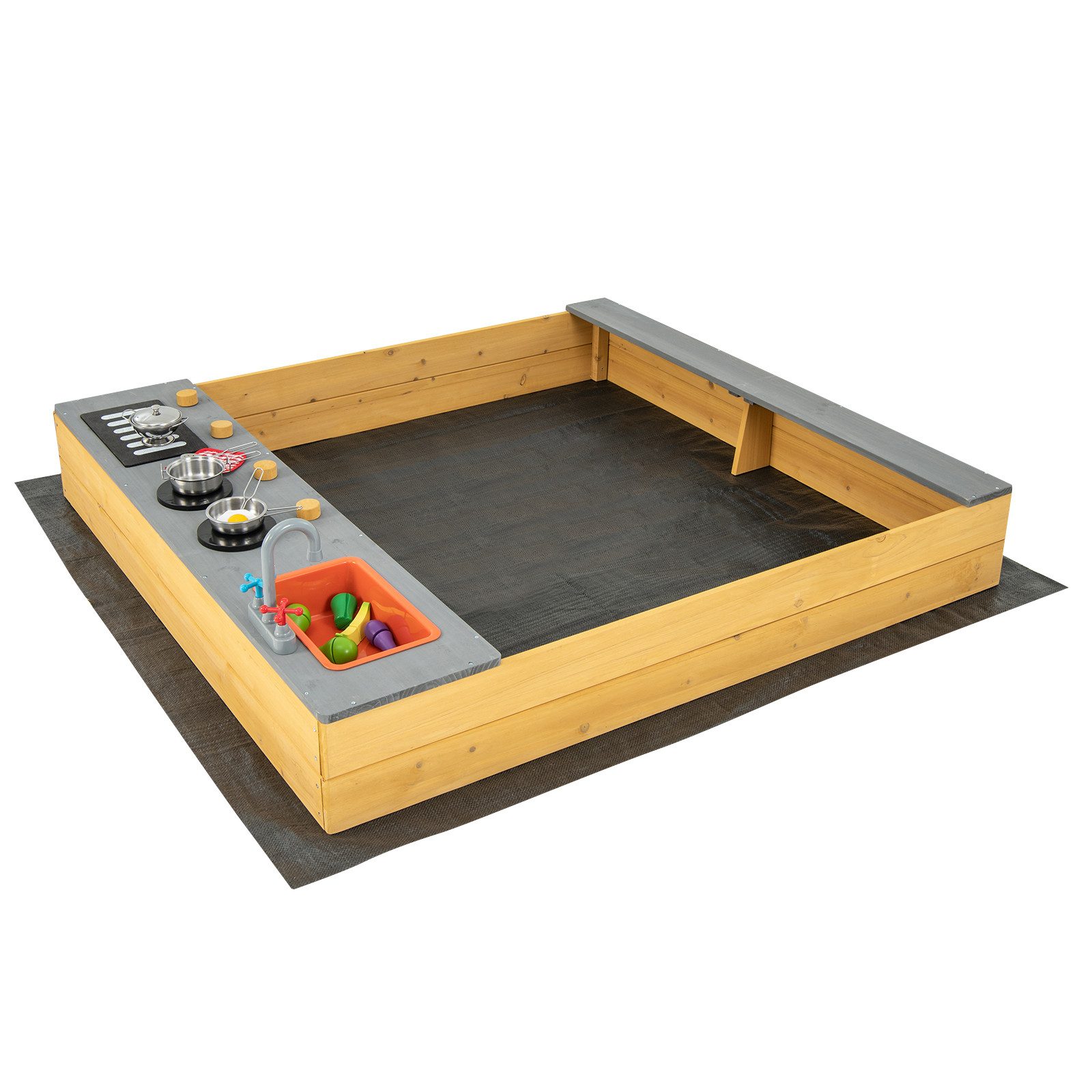 COSTWAY Sandkasten, Sandkiste mit Bodenplane & günstig online kaufen