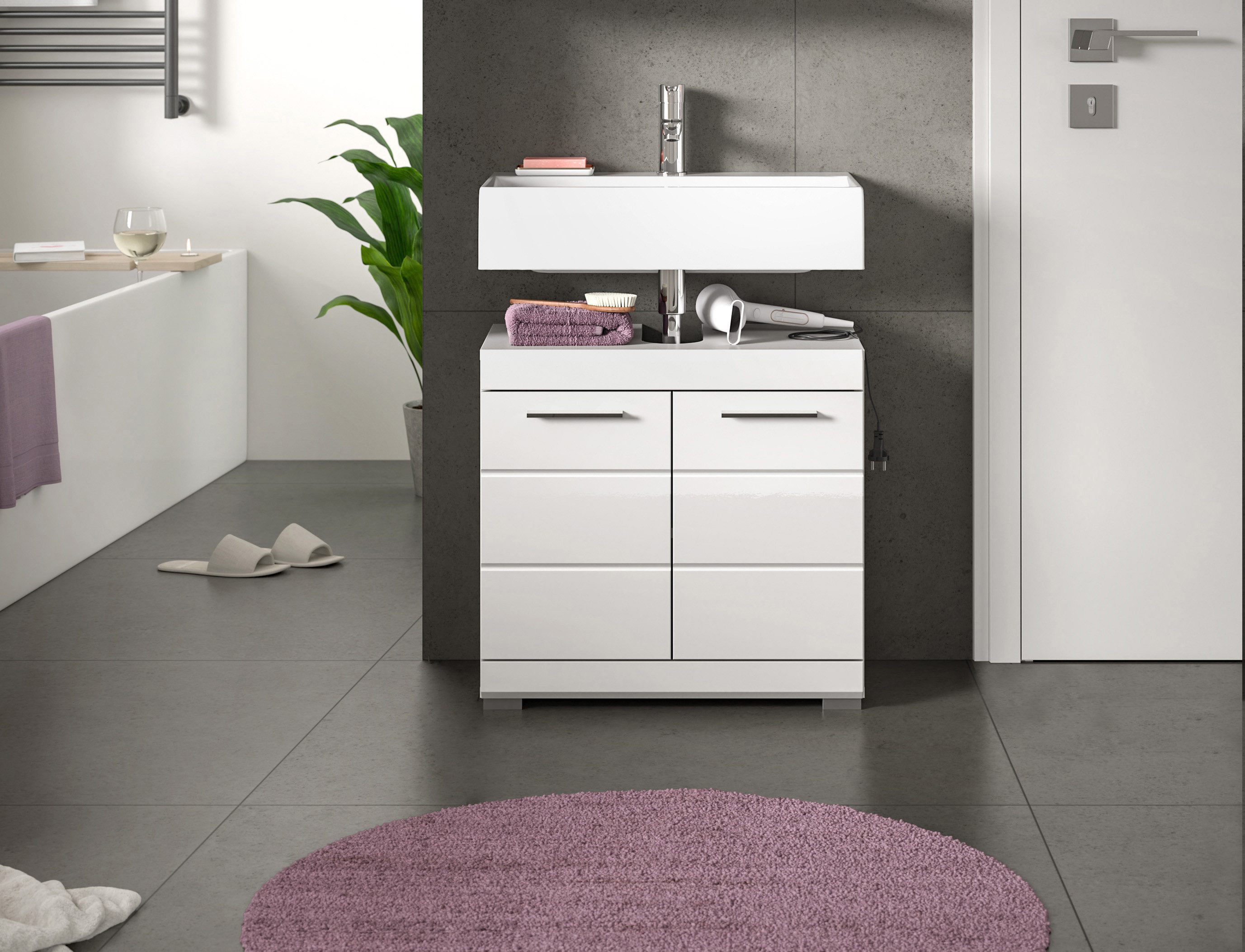 INOSIGN Waschbeckenunterschrank Siena, Breite 60cm, 2 günstig online kaufen