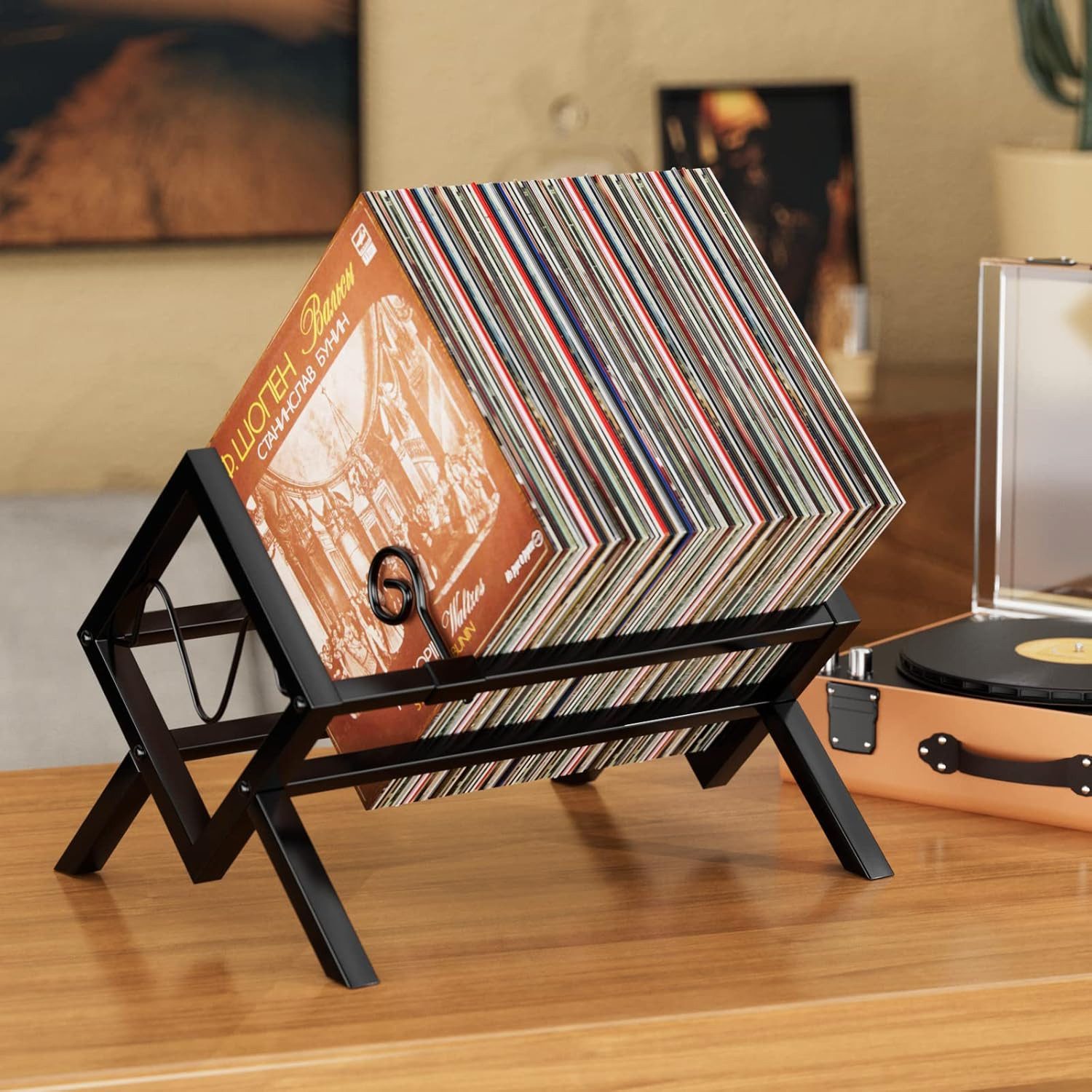Refined Living Plattenständer Vinyl schallplatten aufbewahrung, günstig online kaufen