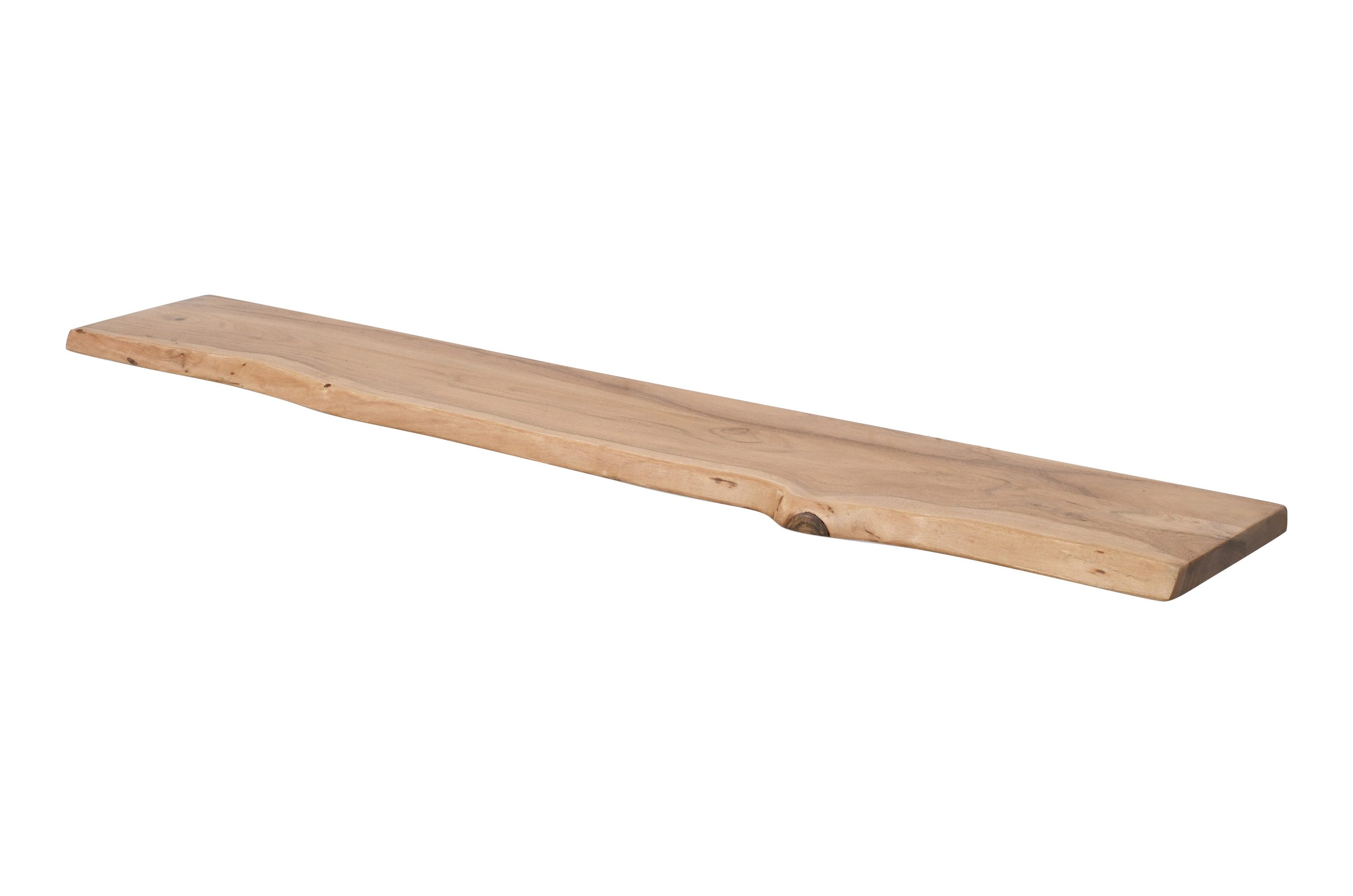 Trelevo® Wandregal Amanda, Akazienholz, Baumkante, Steckboard, günstig online kaufen