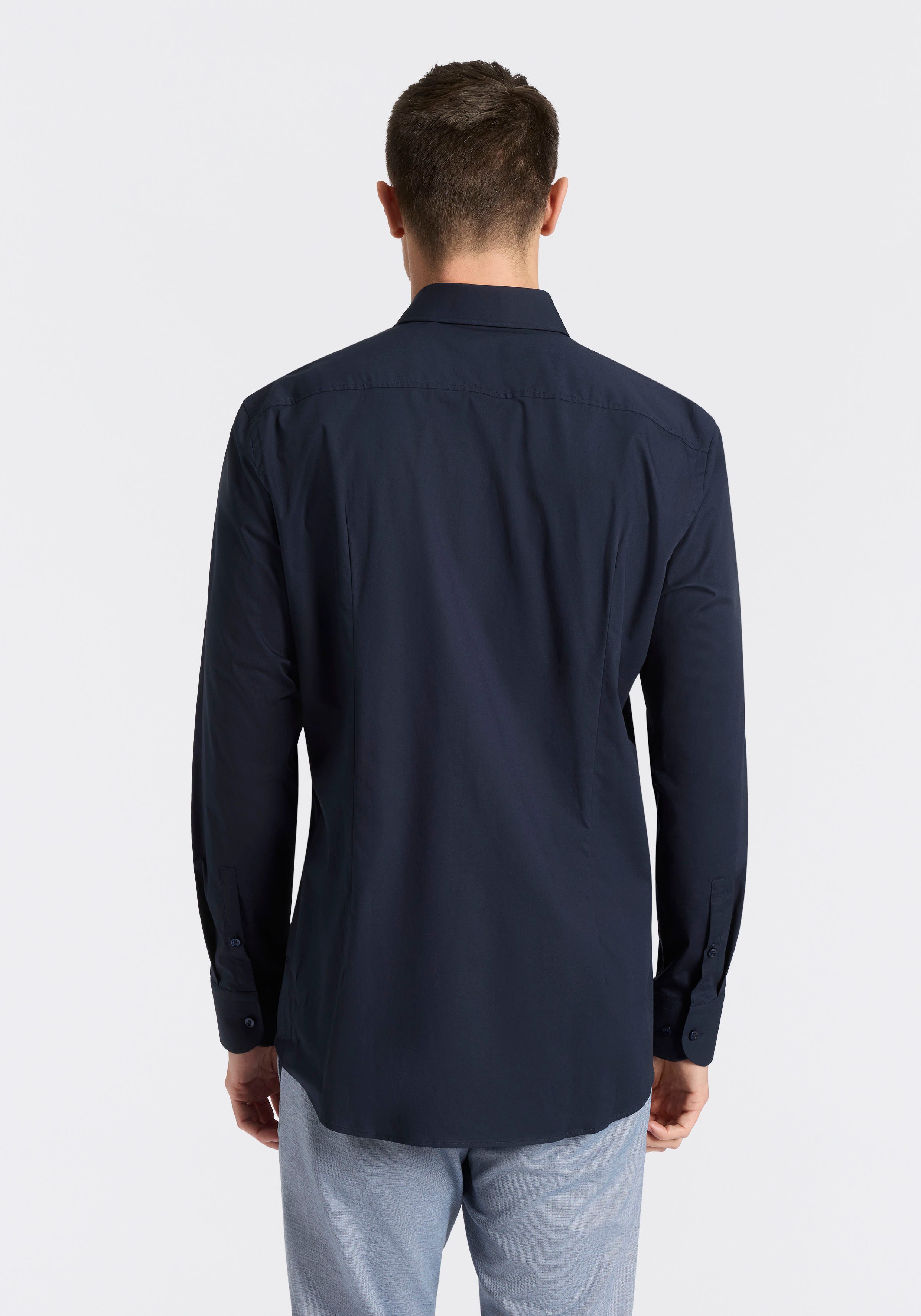 BOSS Businesshemd Hank Kentkragen, Slim-Fit, bügelleichte Qualität