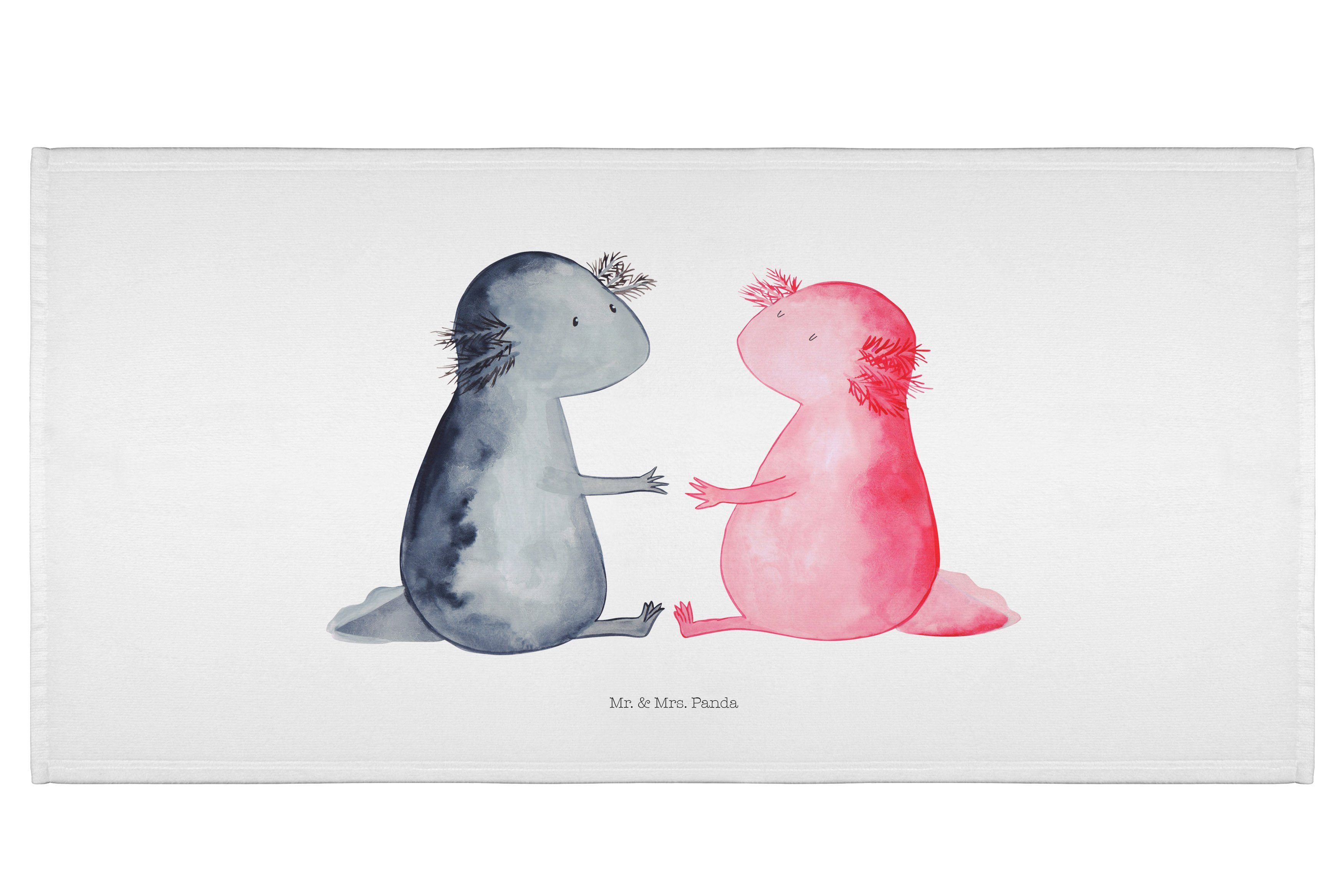 Mr. & Mrs. Panda Handtuch »Axolotl Liebe Weiß Schwanzlurch