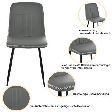 GLIESE 4-Fußstuhl Esszimmerstuhl (4 St), Küchenstuhl Polsterstuhl Design Stuhl