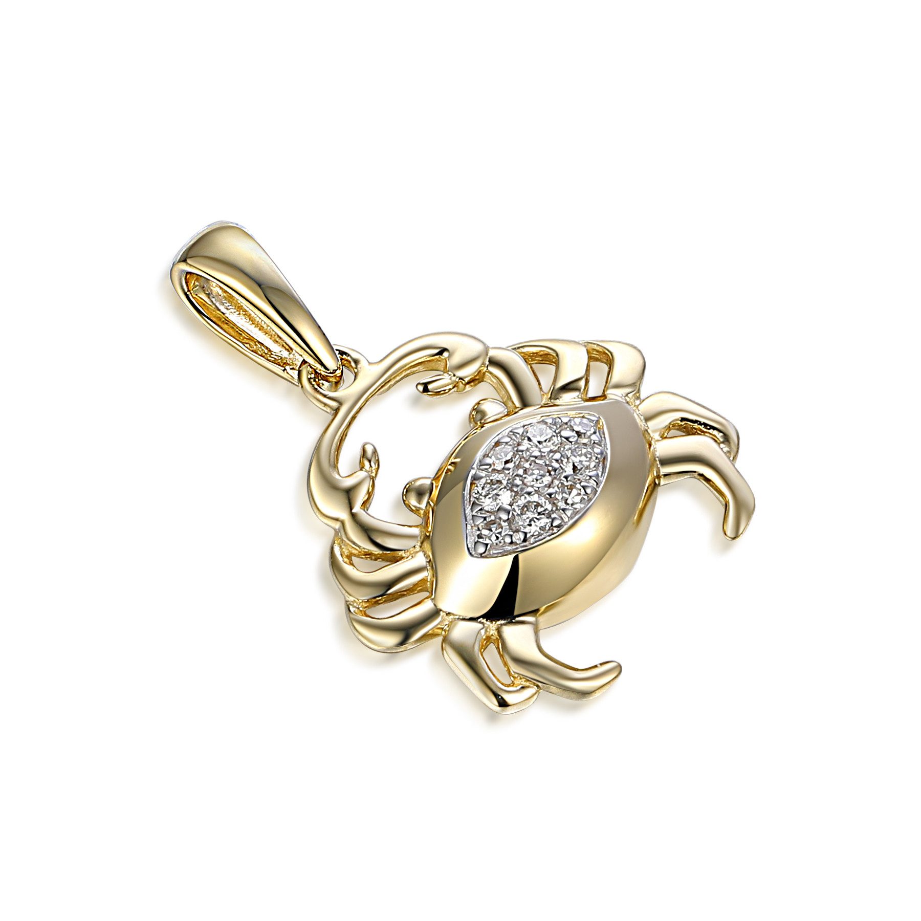 Stella-Jewellery Kettenanhänger 585er Gelbgold Anhänger Krebs günstig online kaufen