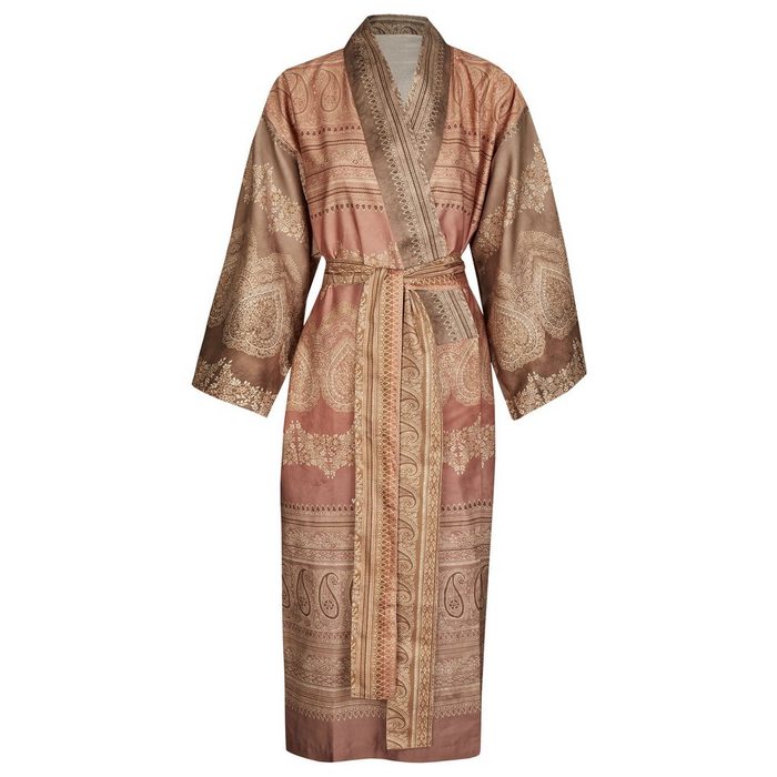 Bassetti Kimono CARRARA midi Baumwolle Gürtel mit Allover-Muster