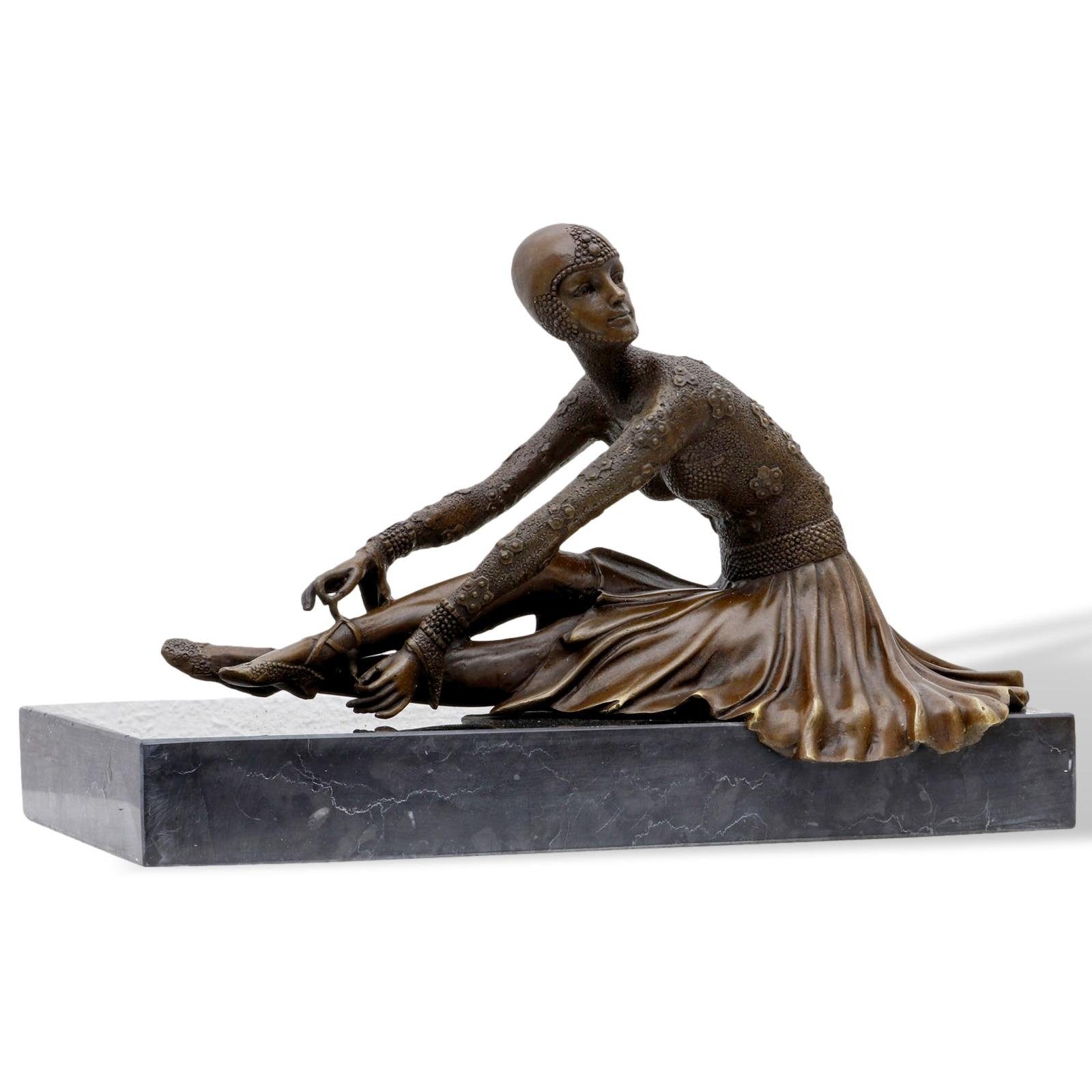 Chiparus nach Bronze Figur Tänzerin Skulptur Aubaho Bronzeskulptur Skulptur Antik-Stil