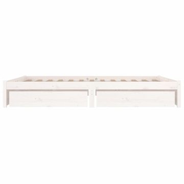 furnicato Bett mit Schubladen Weiß 140x200 cm