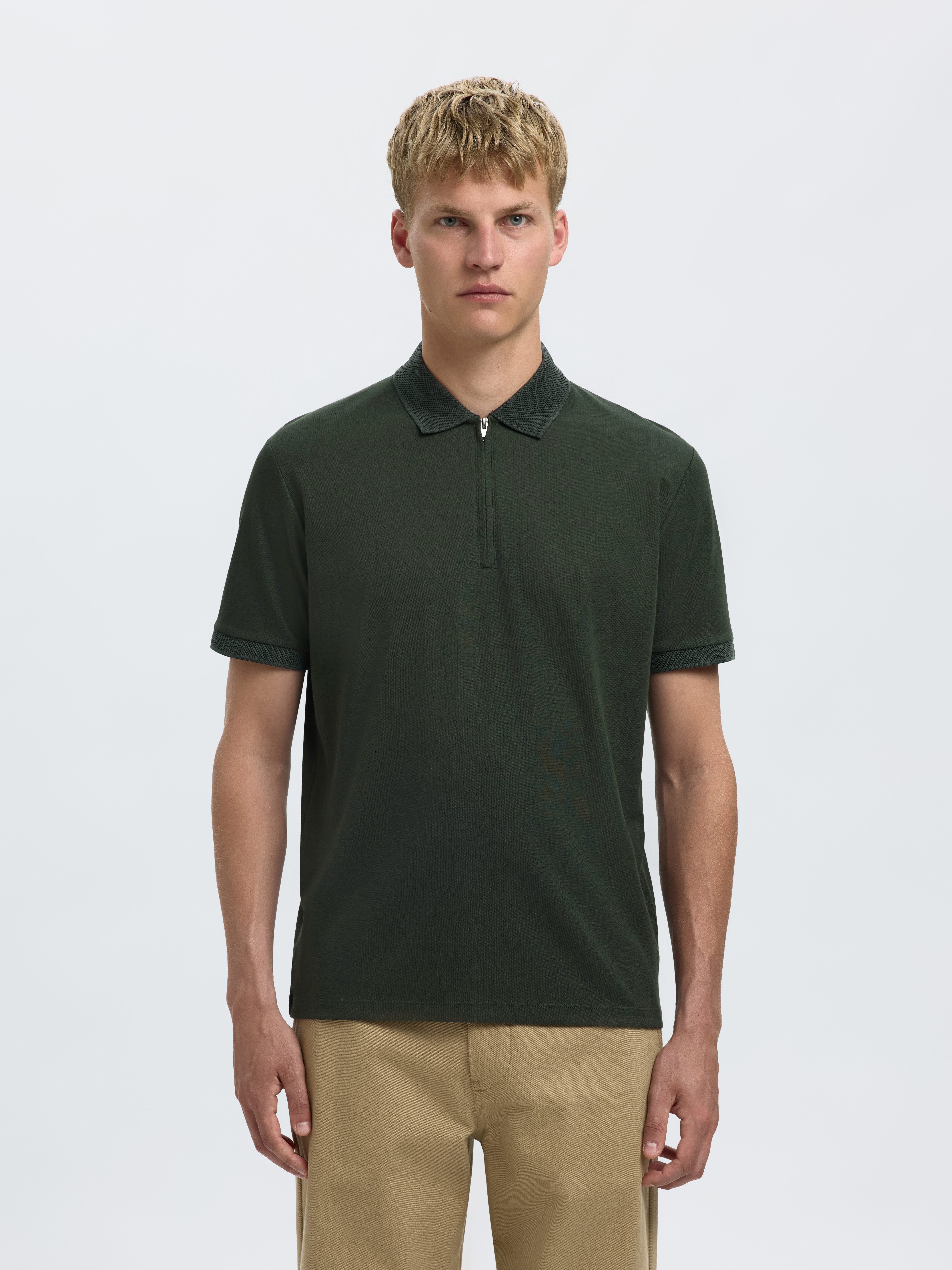 Selected Poloshirt SLHFAVE ZIP SS POLO NOOS günstig online kaufen