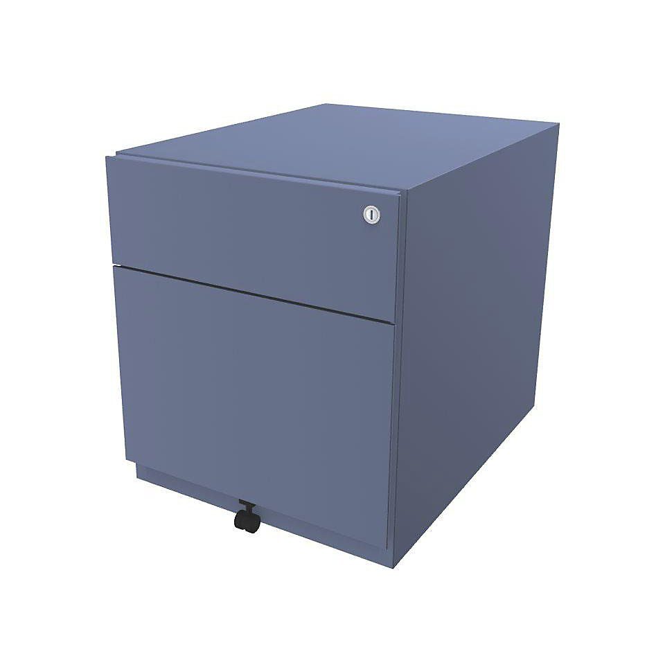 Bisley Rollcontainer, B: 420 mm x T: 565 mm x H: 495 mm blau