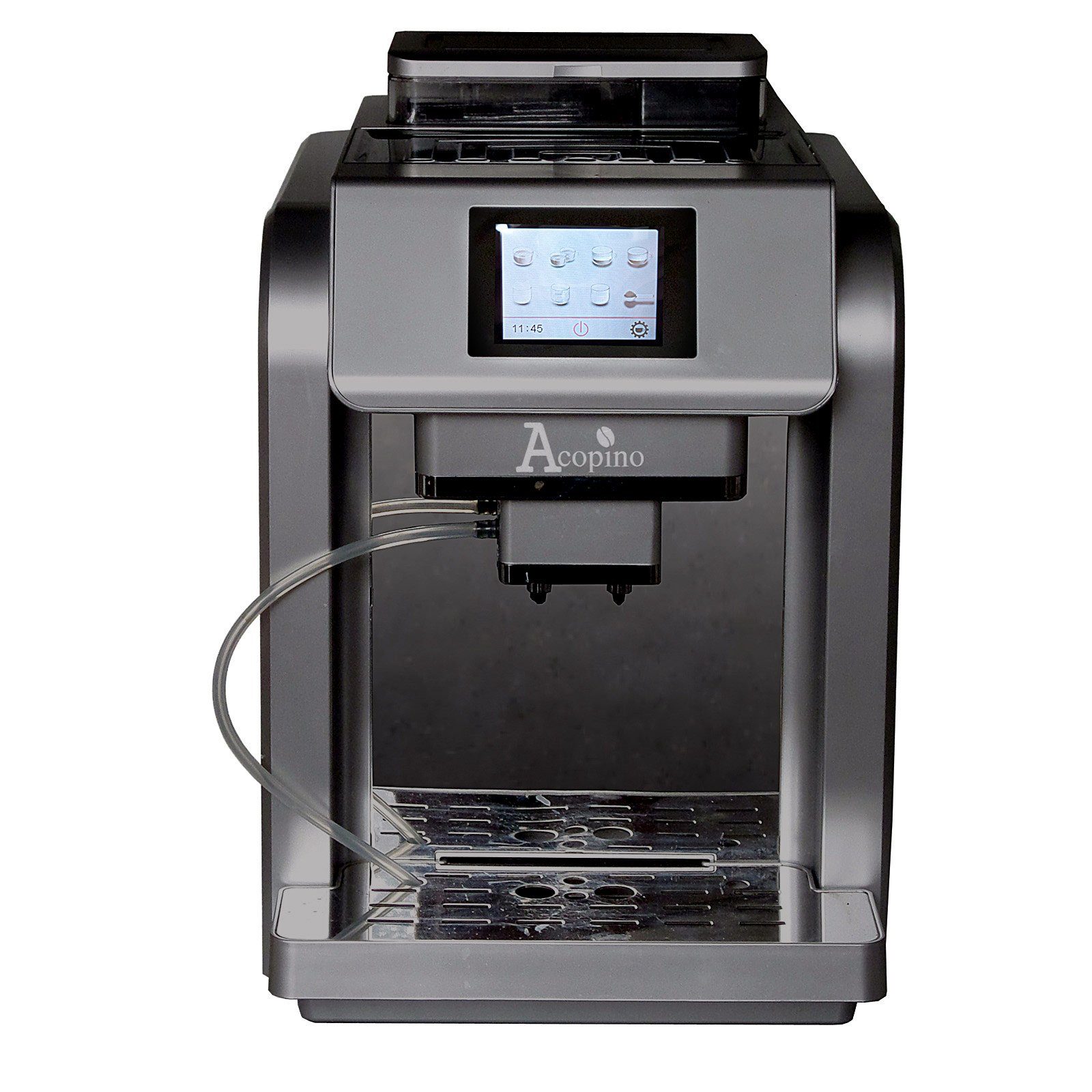Acopino Kaffeevollautomat Monza One Touch, Besonders One-Touch-Bedienung Kaffeeherstellung durch einfache Anthrazit
