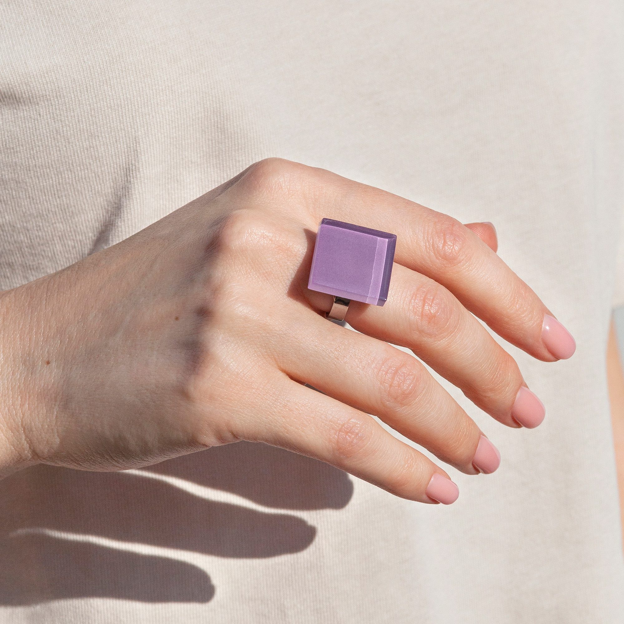 ALEXASCHA Fingerring Statement Ring mit Stein 20mm • größenverstellbar