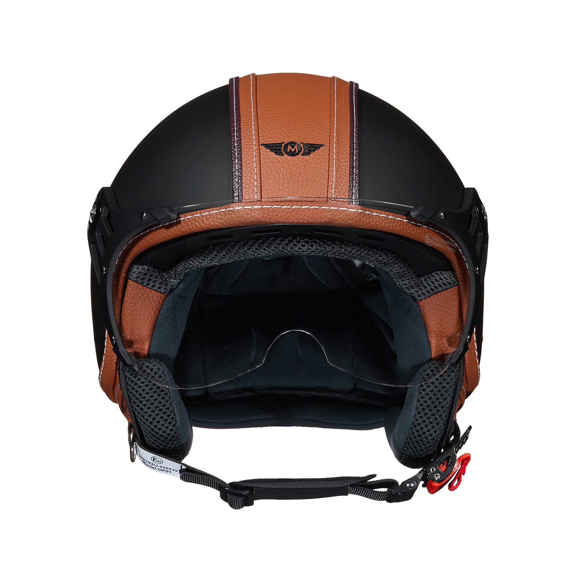 MOTO HELMETS Motorradhelm Integralhelm Motorrad Roller Full Helm AF-84, Helm für Motorrad Roller Scooter, Schnellverschluss, Visier, nur 1050g