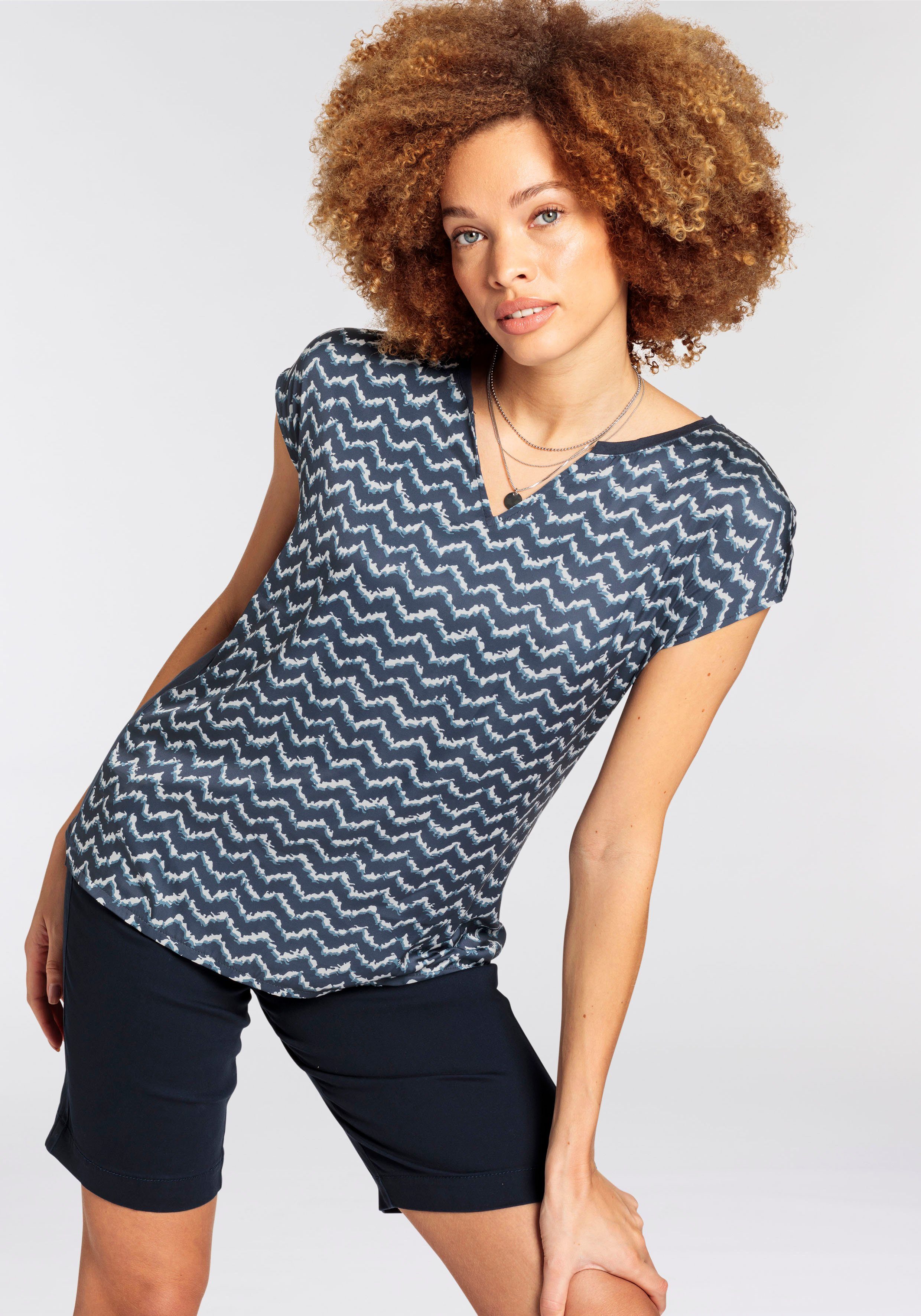 Boysens Schlupfbluse, im Materialmix in verschiedenen Druck-Design - NEUE K günstig online kaufen