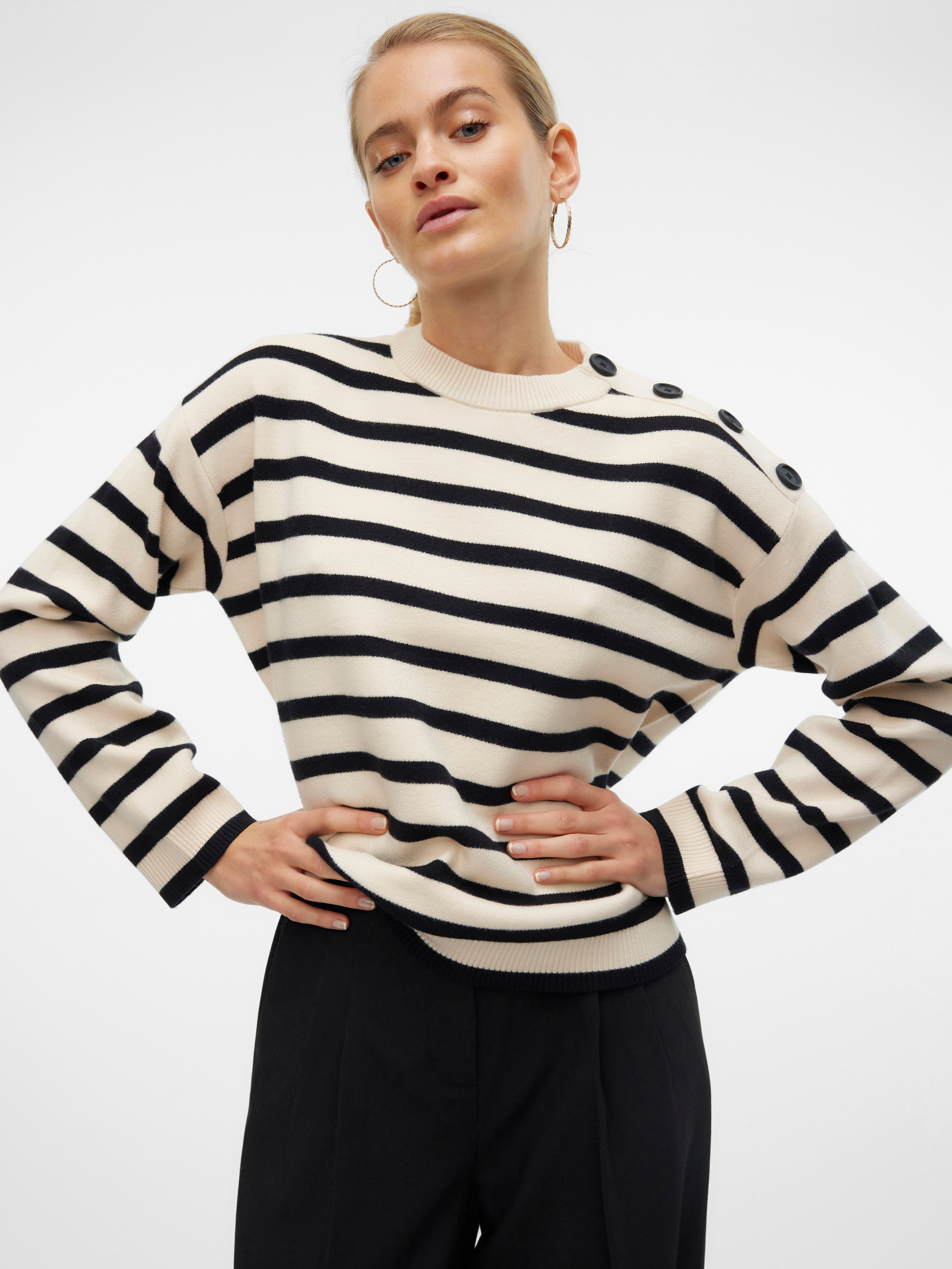 Vero Moda Rundhalspullover VMSABA LS O-NECK günstig online kaufen