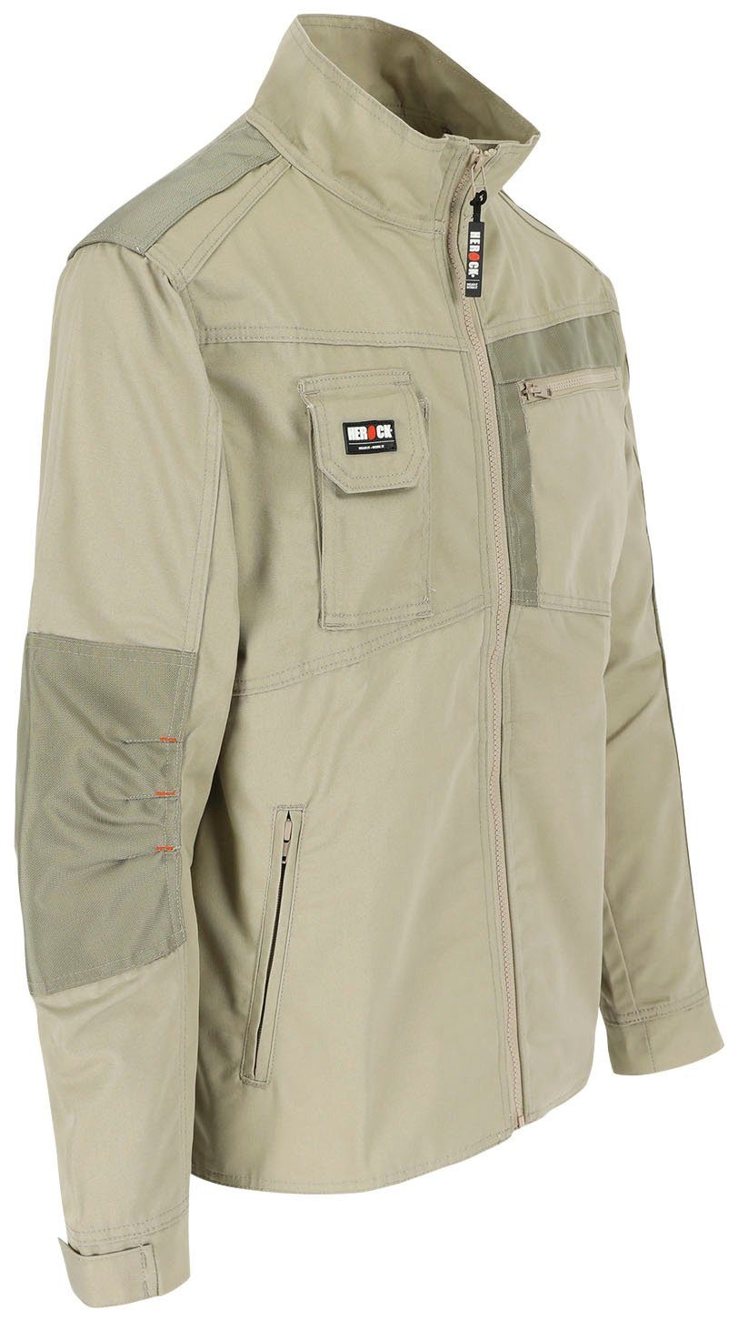 Taschen - Bündchen verstellbare Anzar - 7 - robust beige Arbeitsjacke Wasserabweisend Herock Jacke